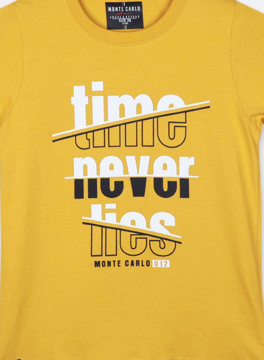 Boys Mustard Printed T-Shirt