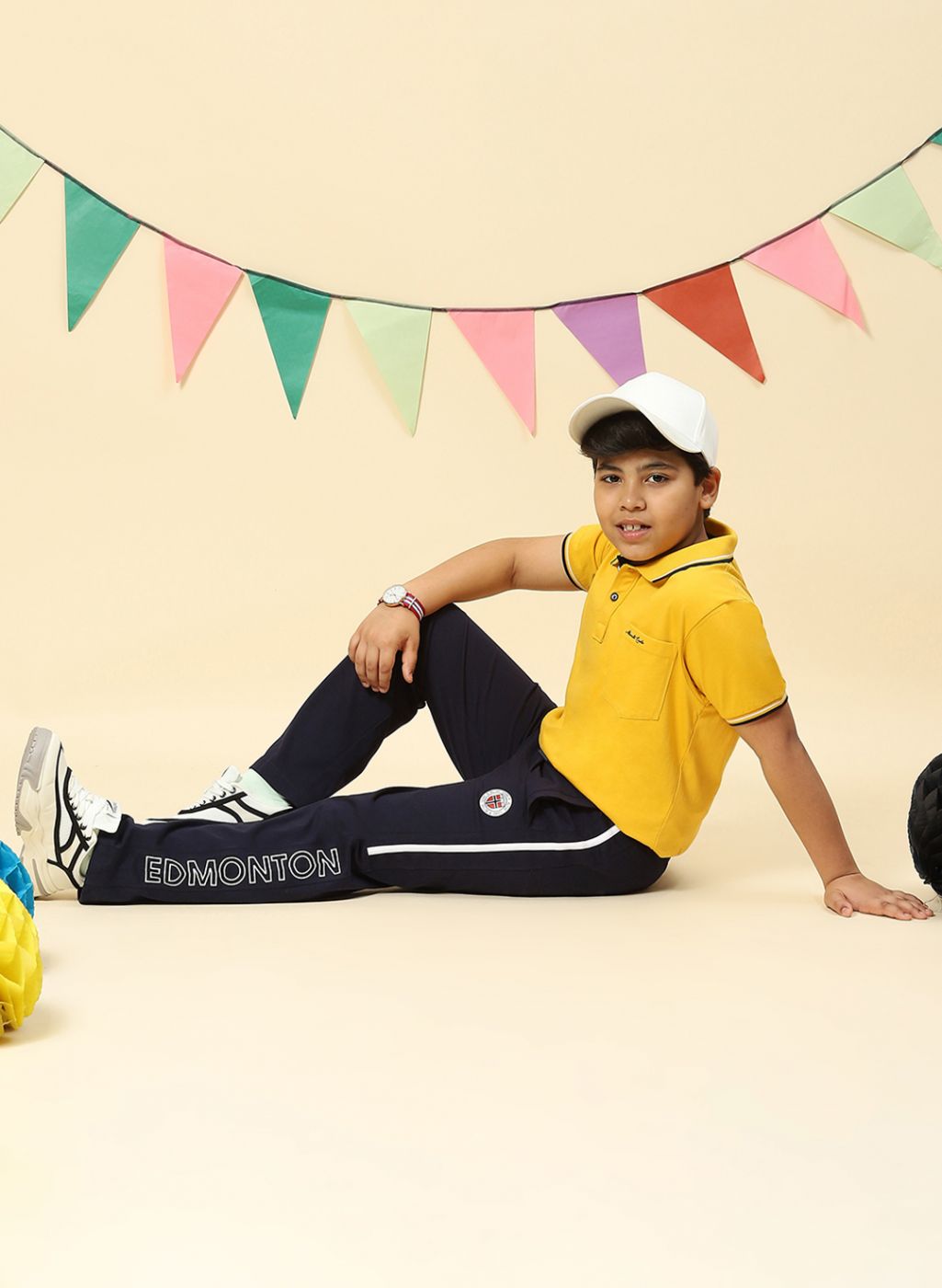 Boys Mustard Printed T-Shirt
