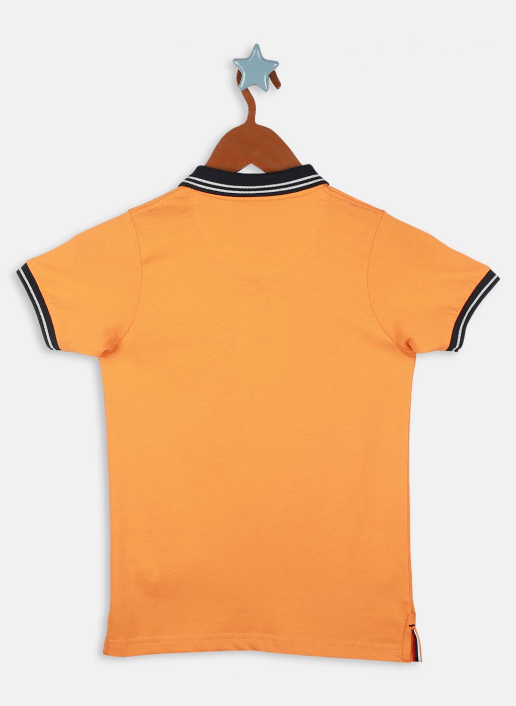Boys Orange Printed T-Shirt