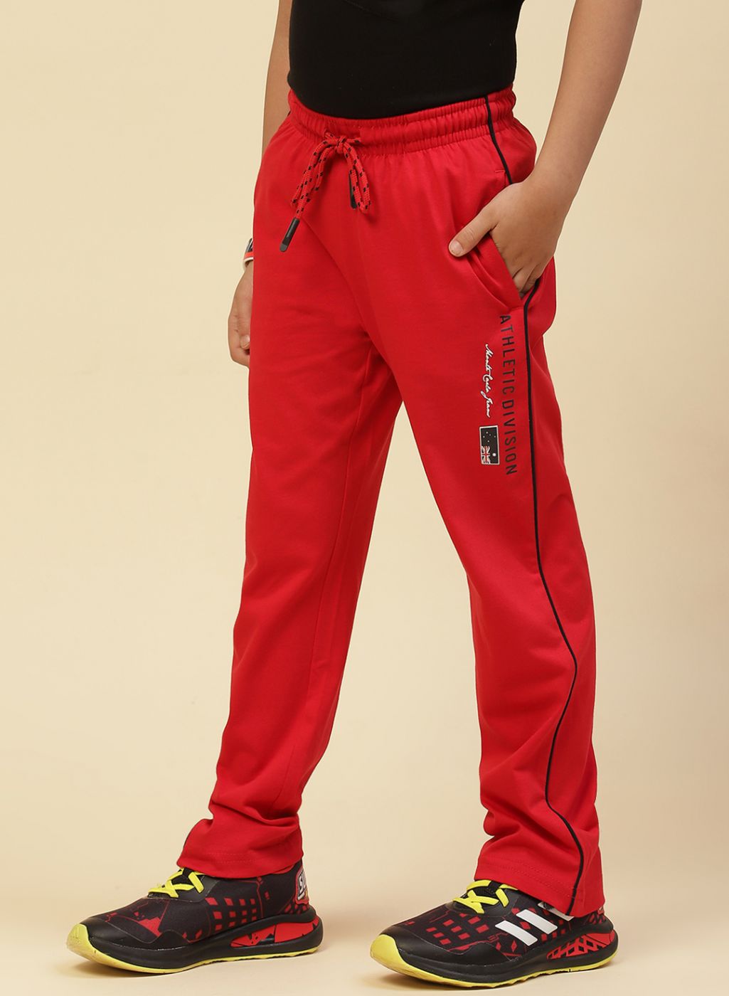 Boys Red Regular Fit Lower