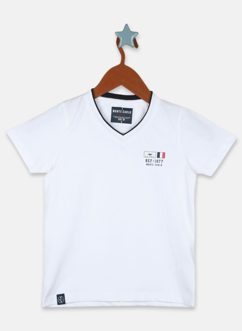 Boys White Printed T-Shirt