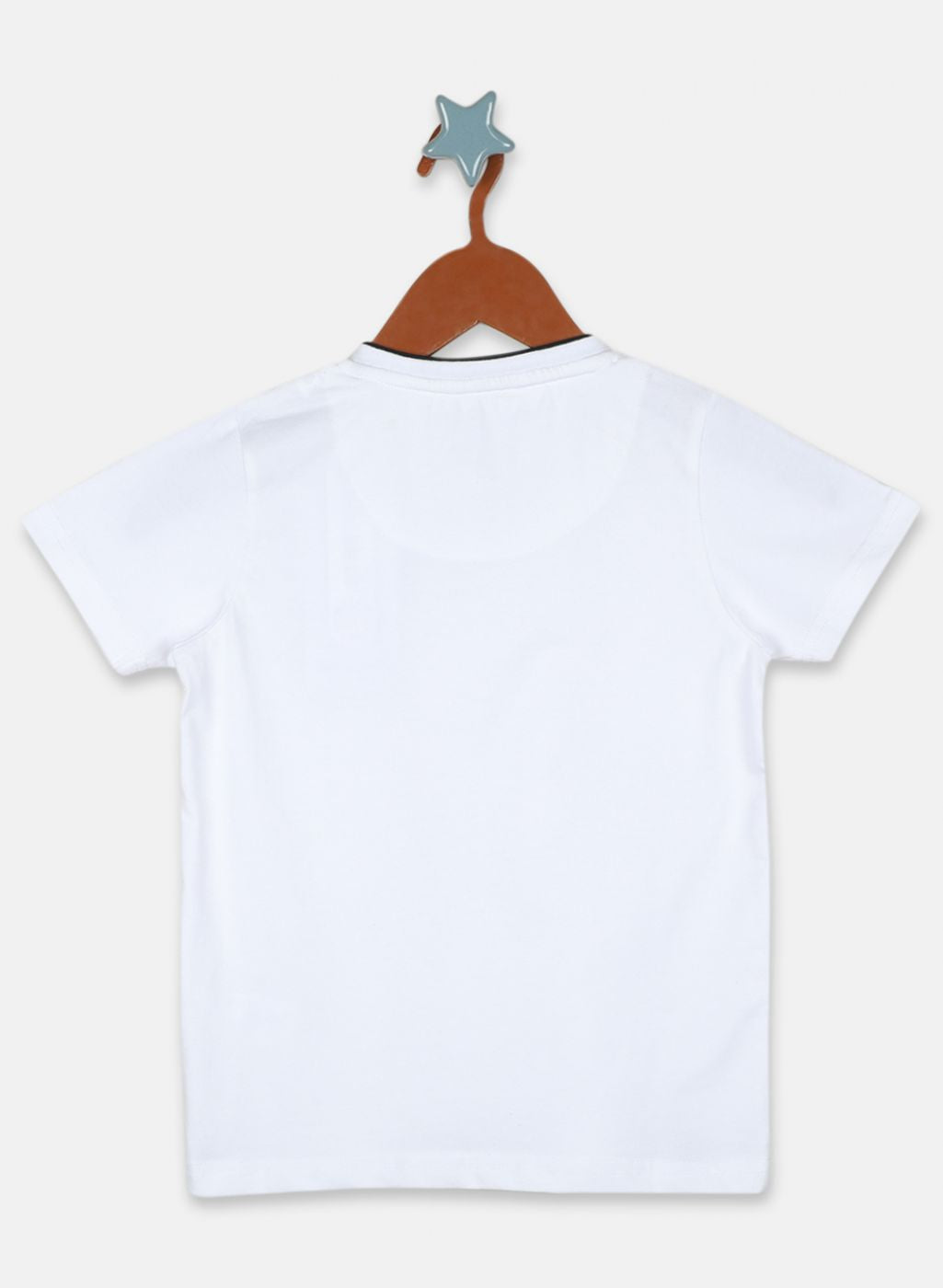 Boys White Printed T-Shirt