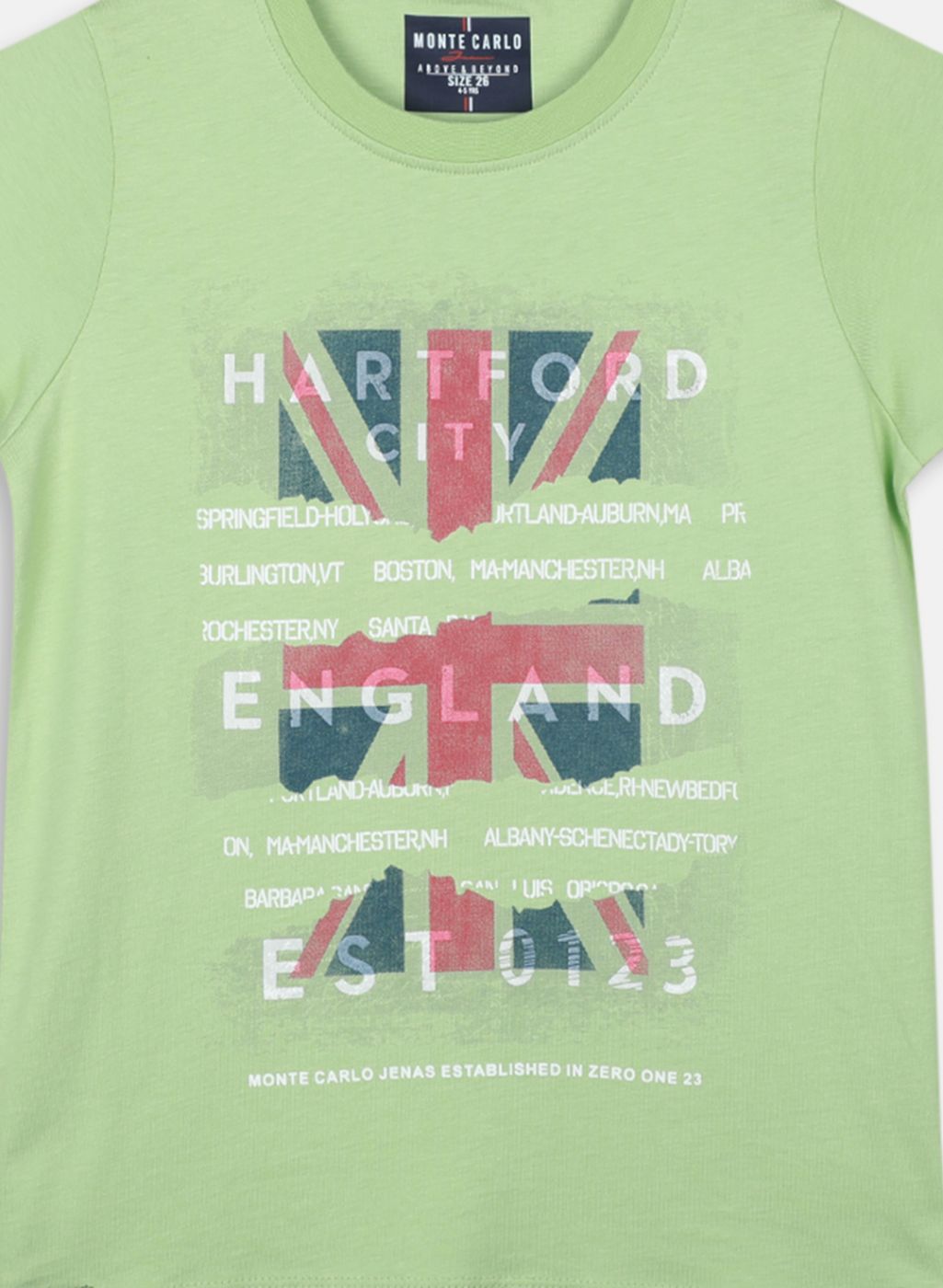 Boys Green Printed T-Shirt