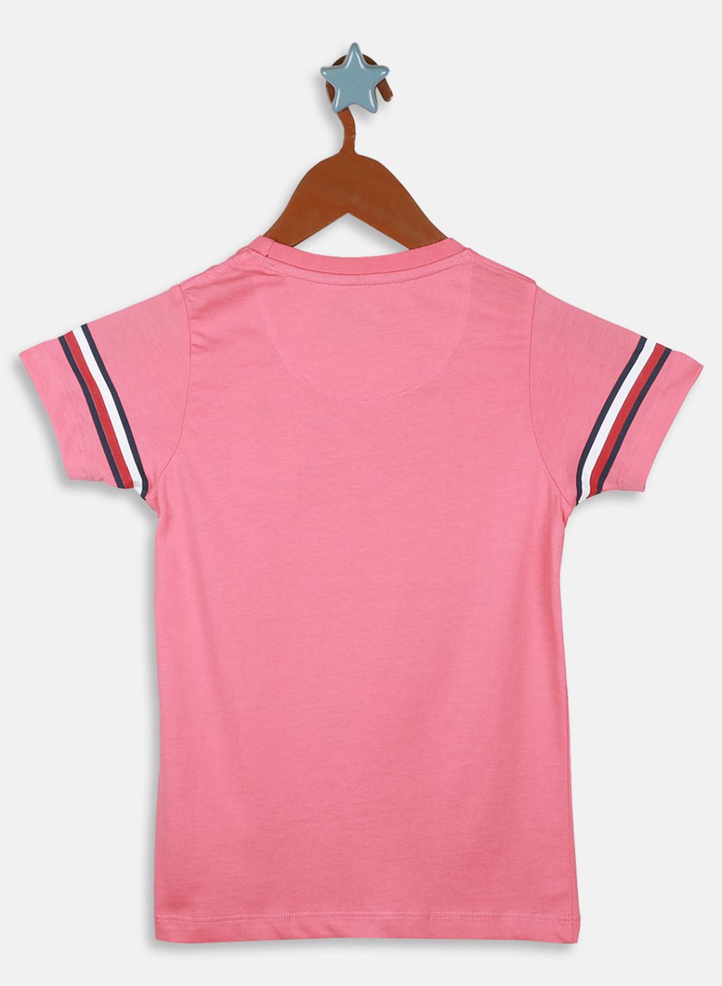 Boys Pink Printed T-Shirt