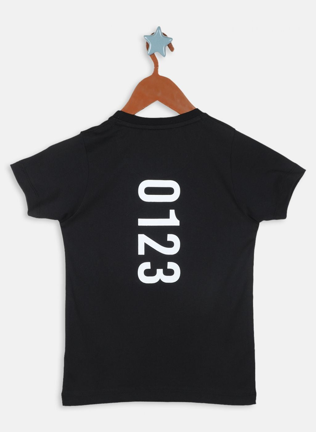 Boys Black Printed T-Shirt