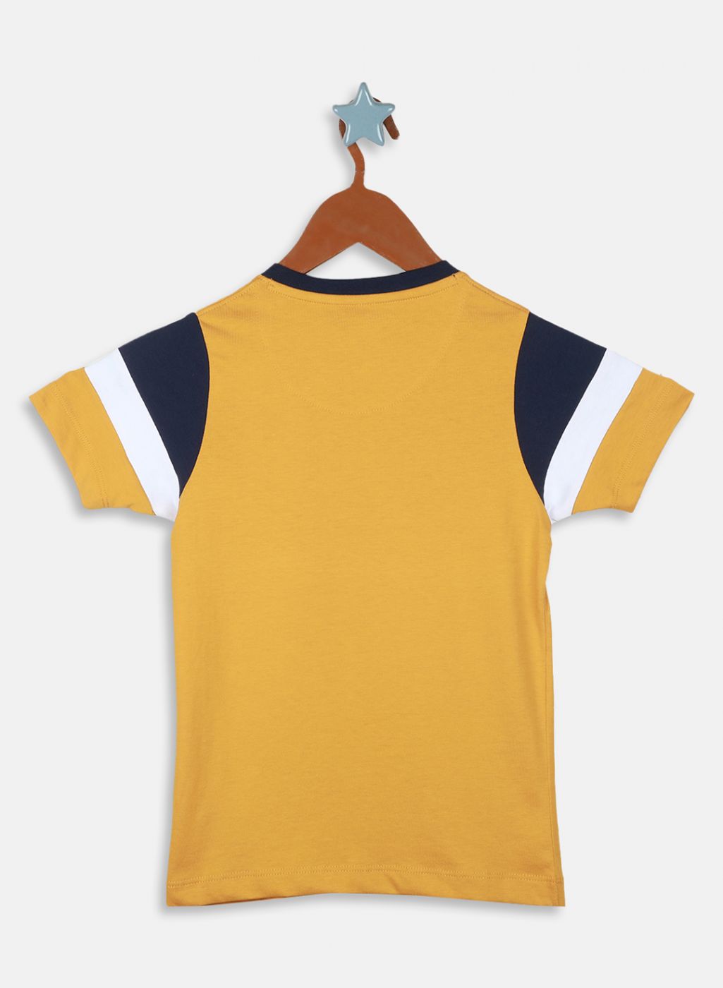 Boys Mustard Printed T-Shirt
