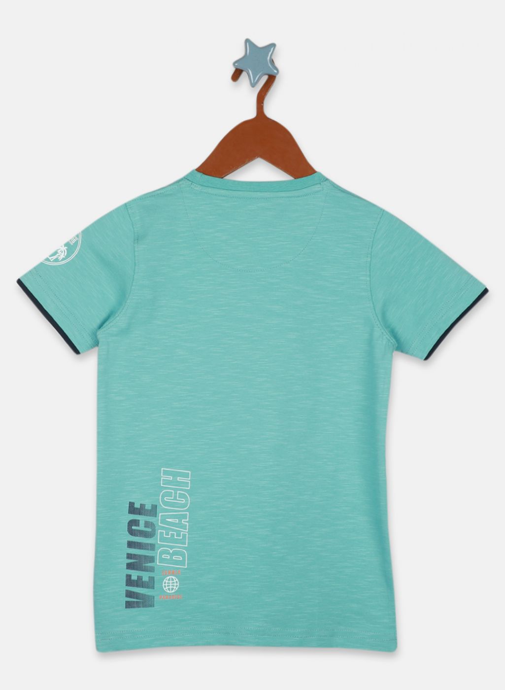 Boys Green Printed T-Shirt