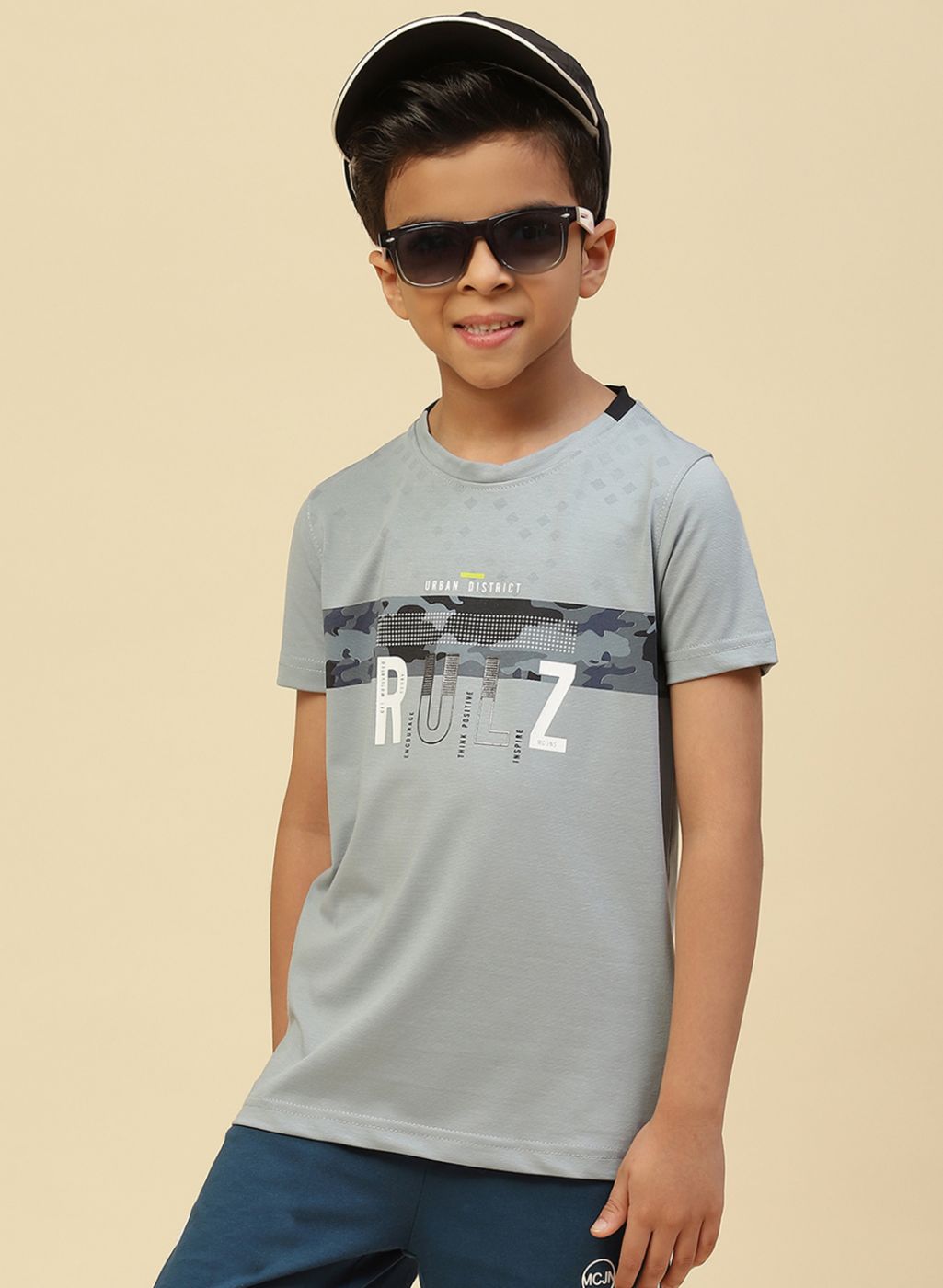 Boys Blue Printed T-Shirt
