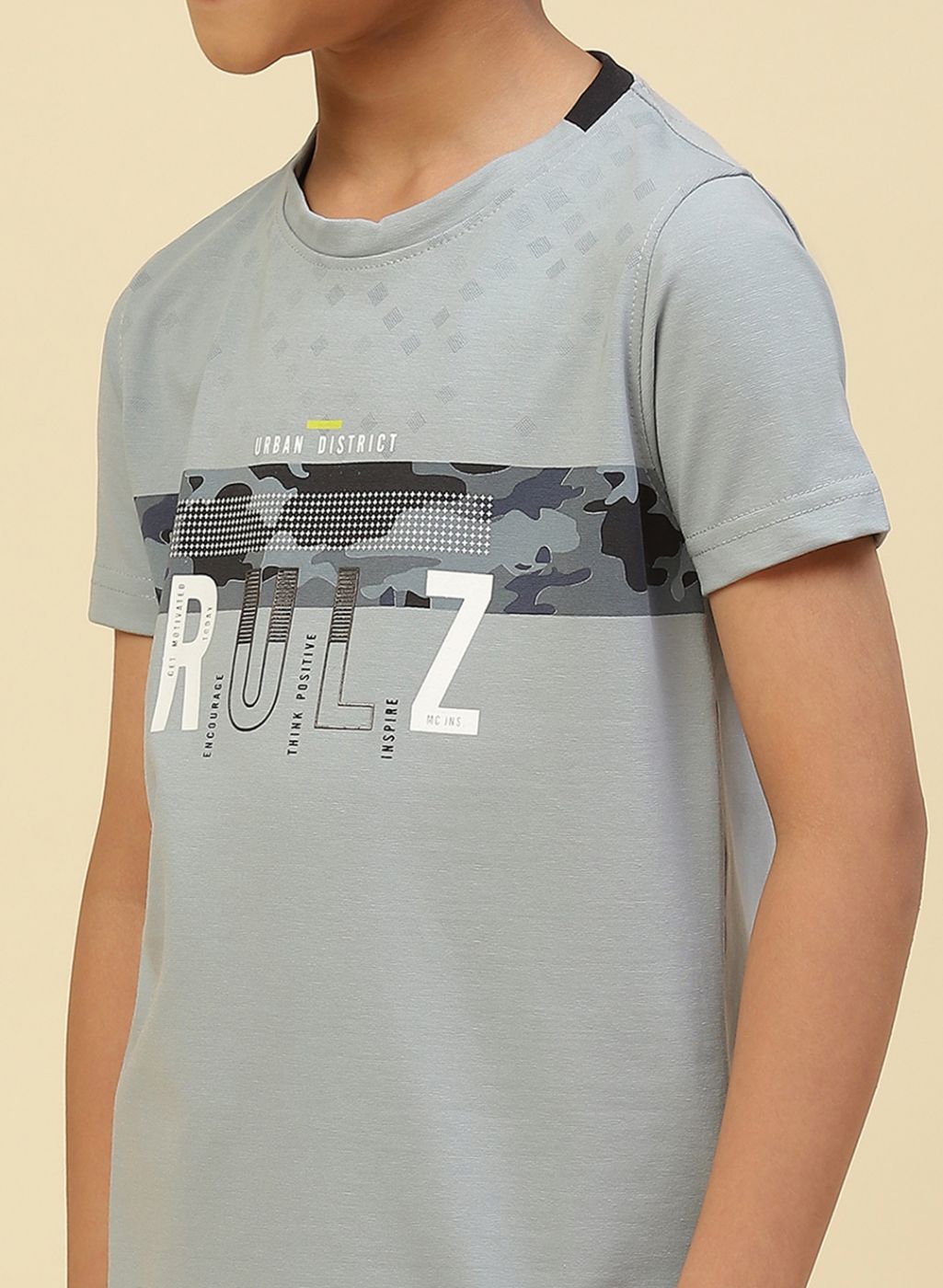 Boys Blue Printed T-Shirt