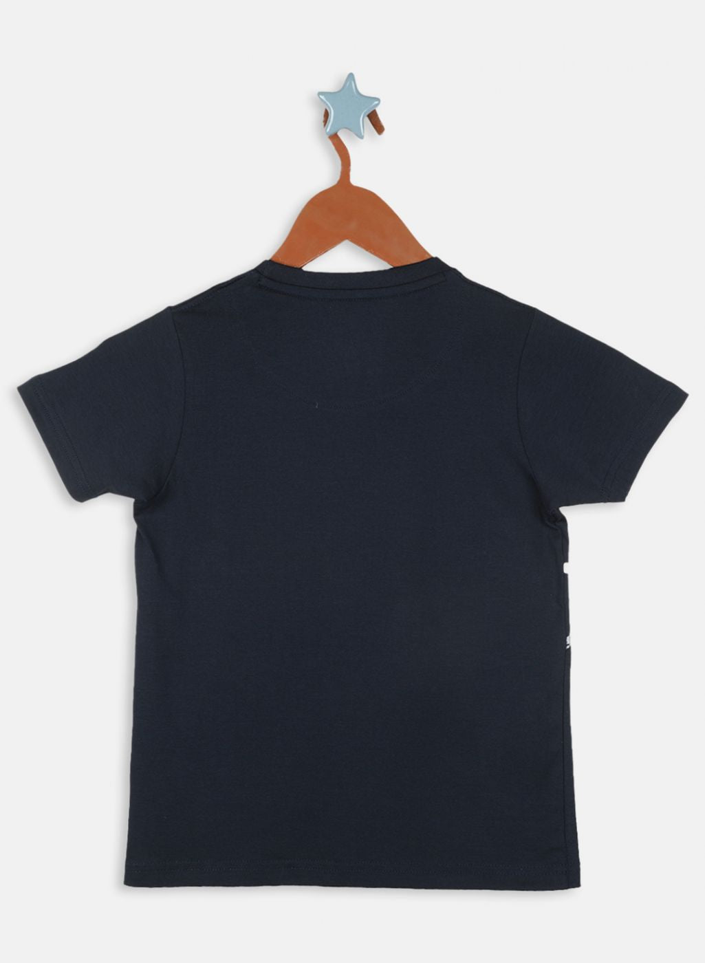 Boys Navy Blue Printed T-Shirt