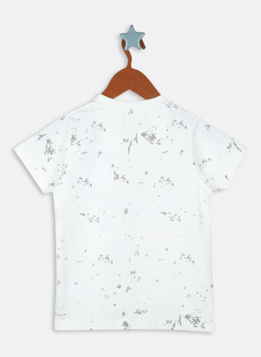 Boys Off White Printed T-Shirt