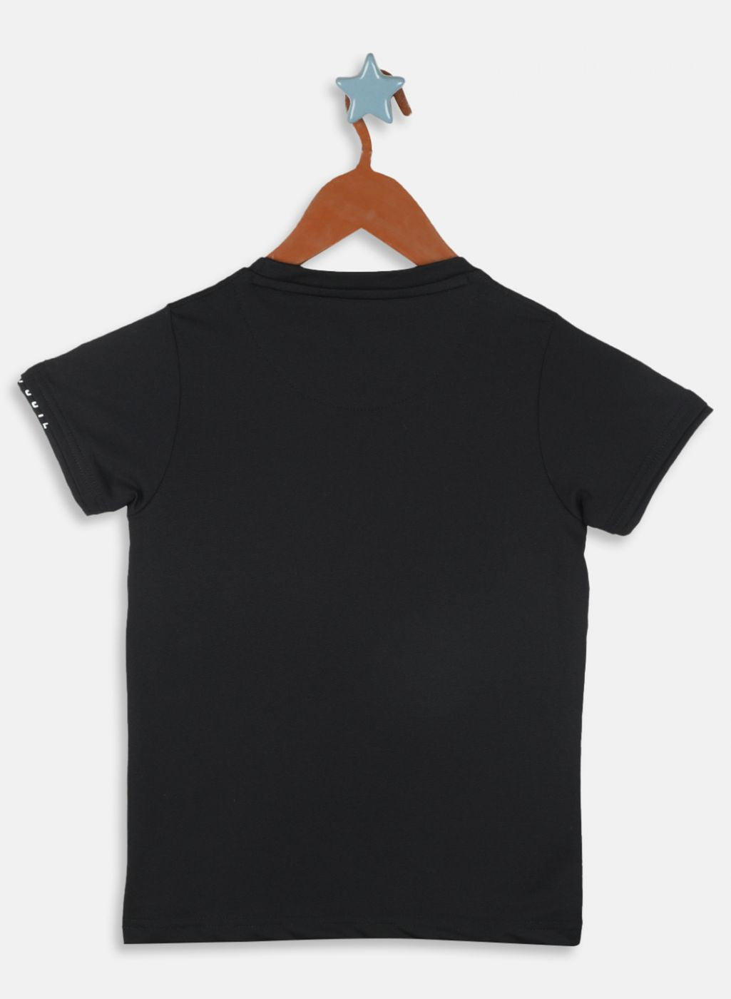 Boys Black Printed T-Shirt