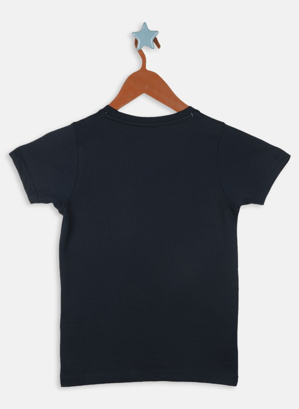 Boys Navy Blue Printed T-Shirt