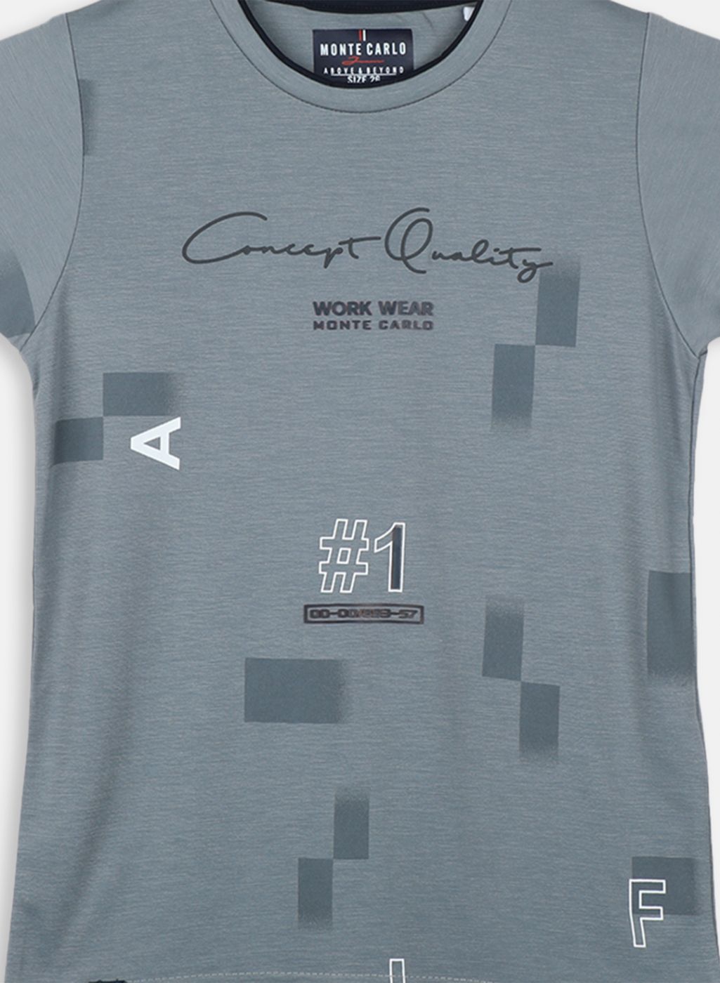 Boys Grey Printed T-Shirt