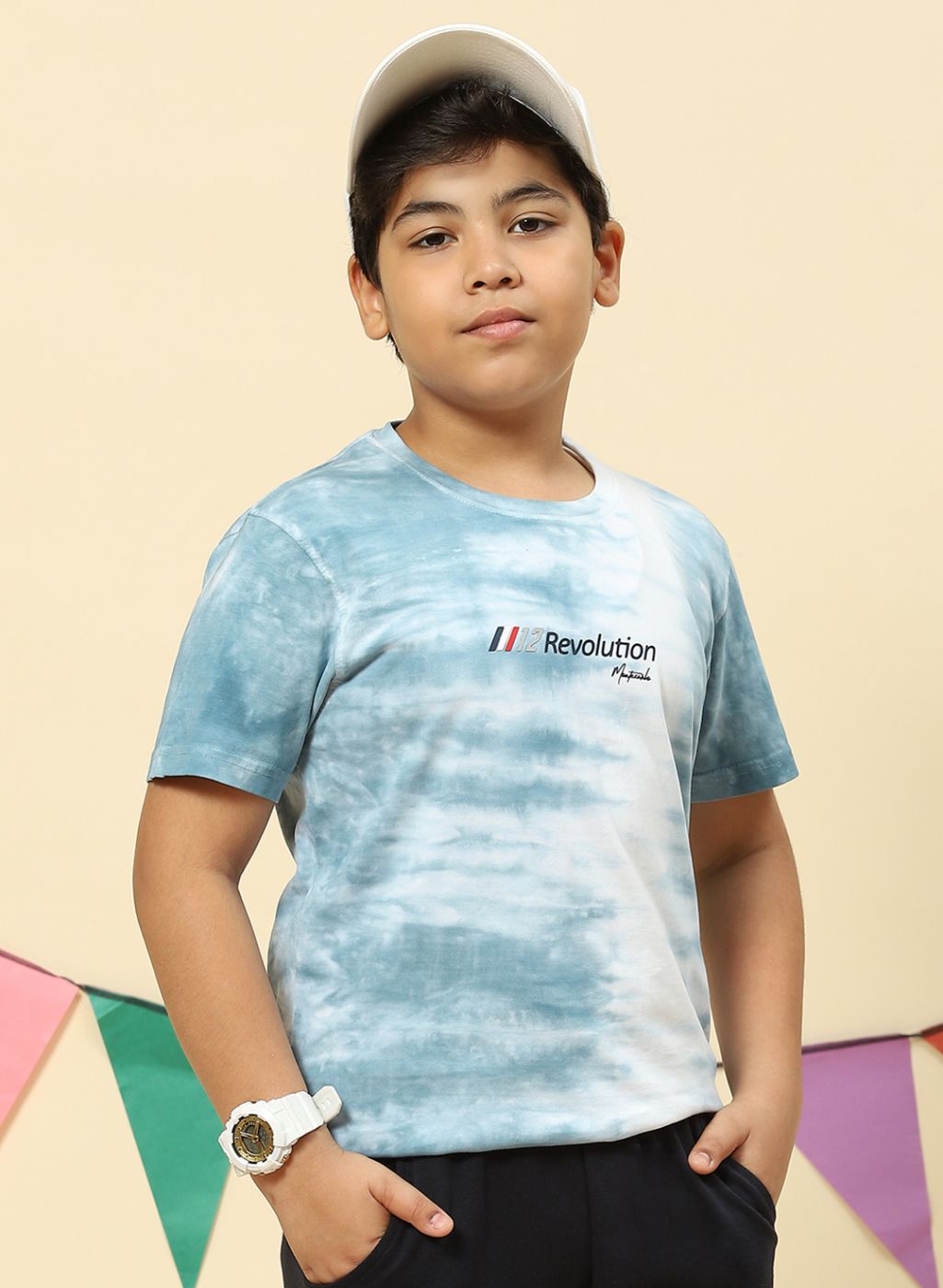 Boys Blue Heavy Wash T-Shirt