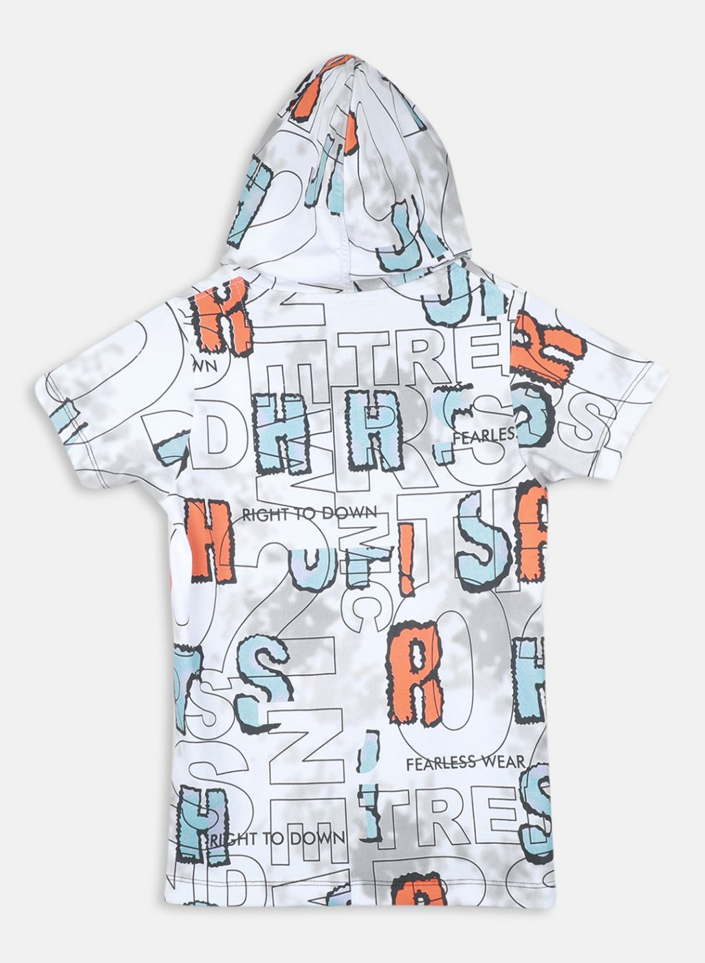 Boys Orange Printed T-Shirt