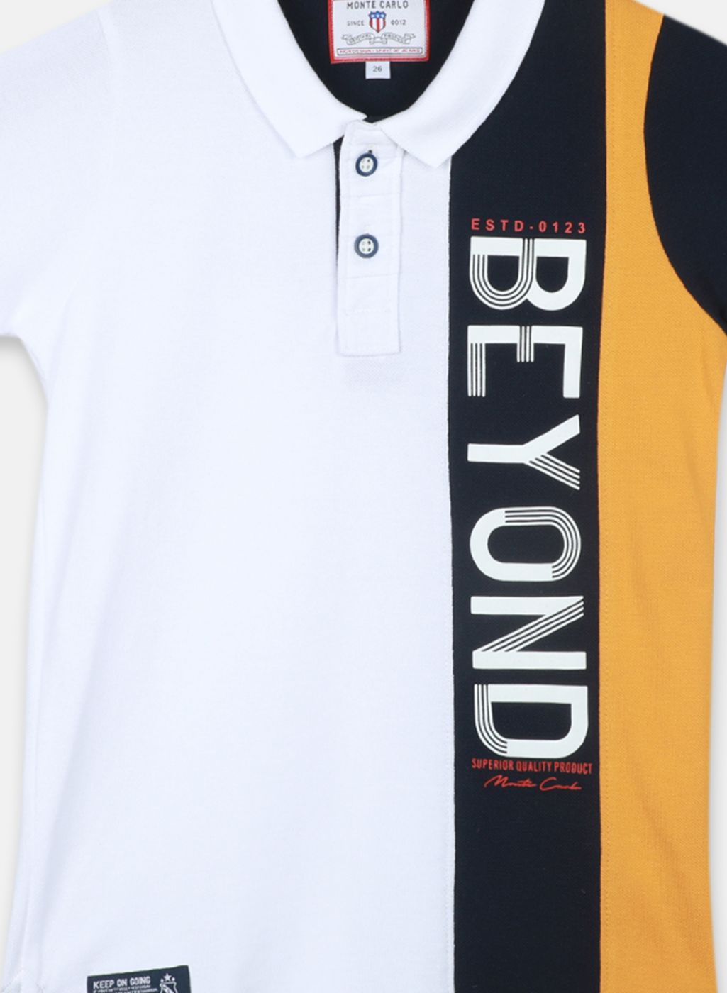 Boys White Printed T-Shirt