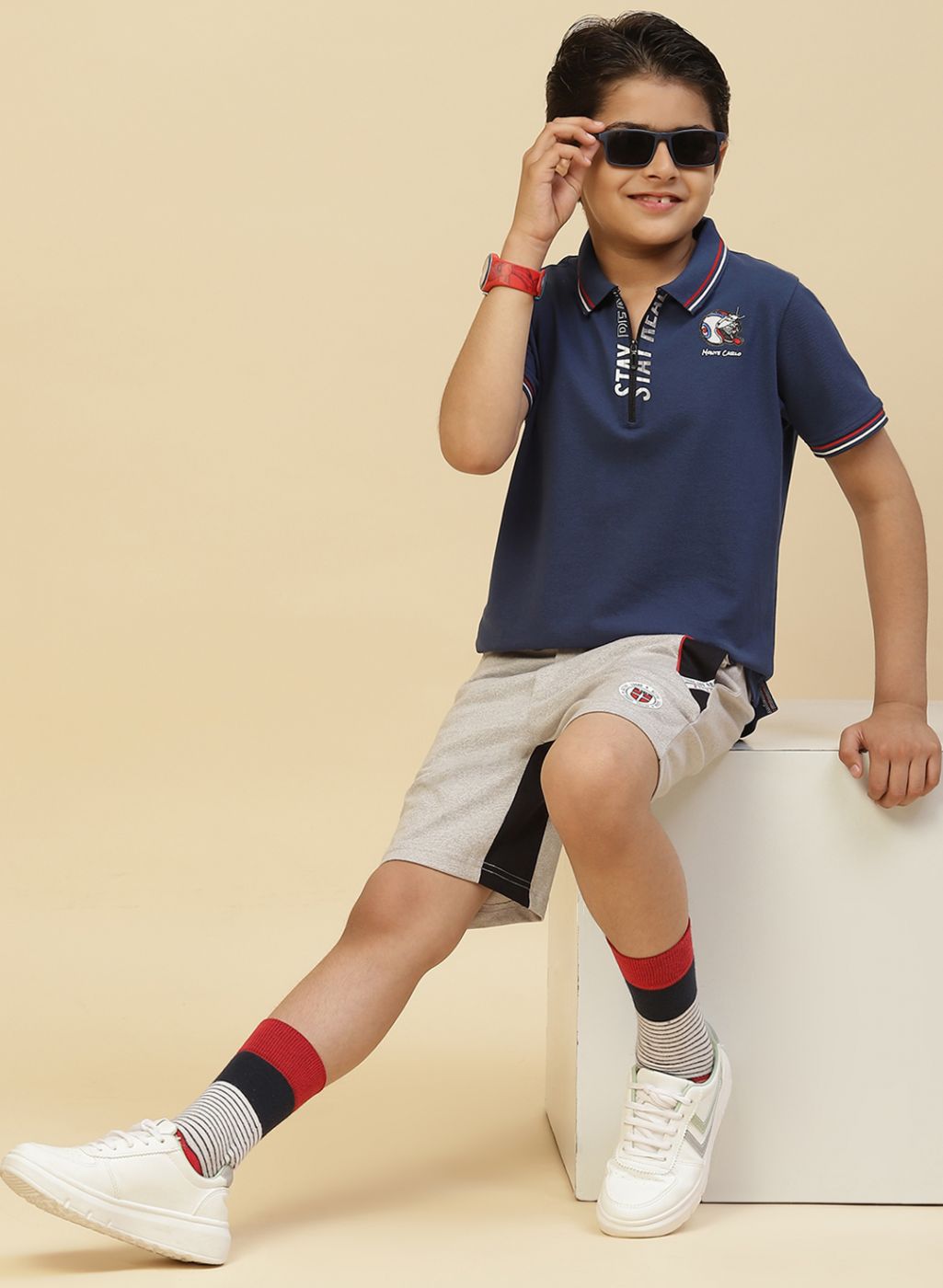 Boys Blue Printed T-Shirt