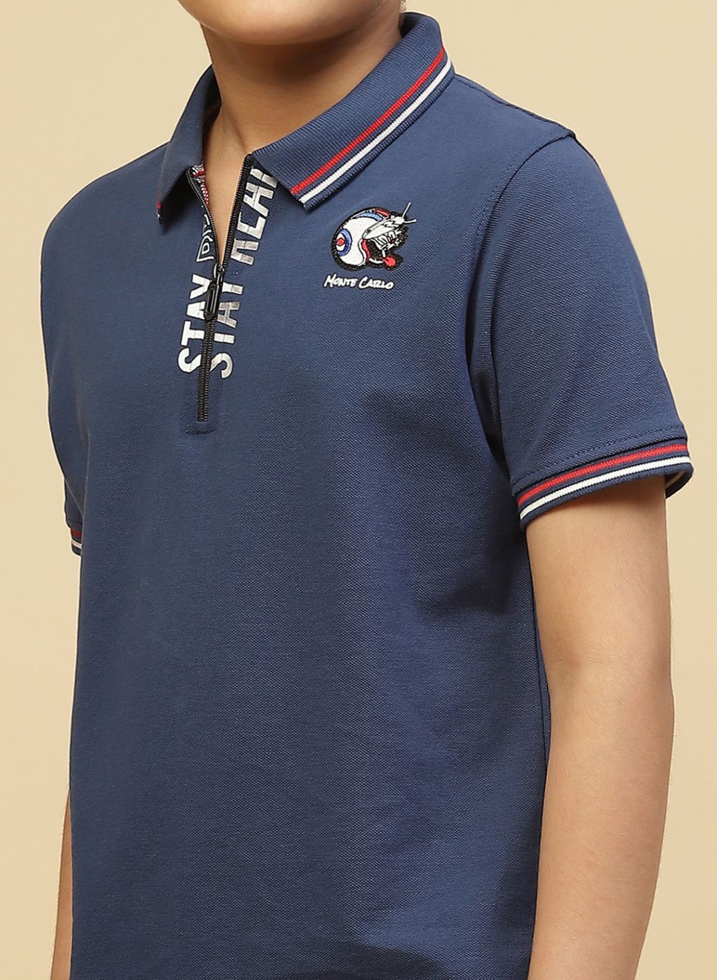 Boys Blue Printed T-Shirt