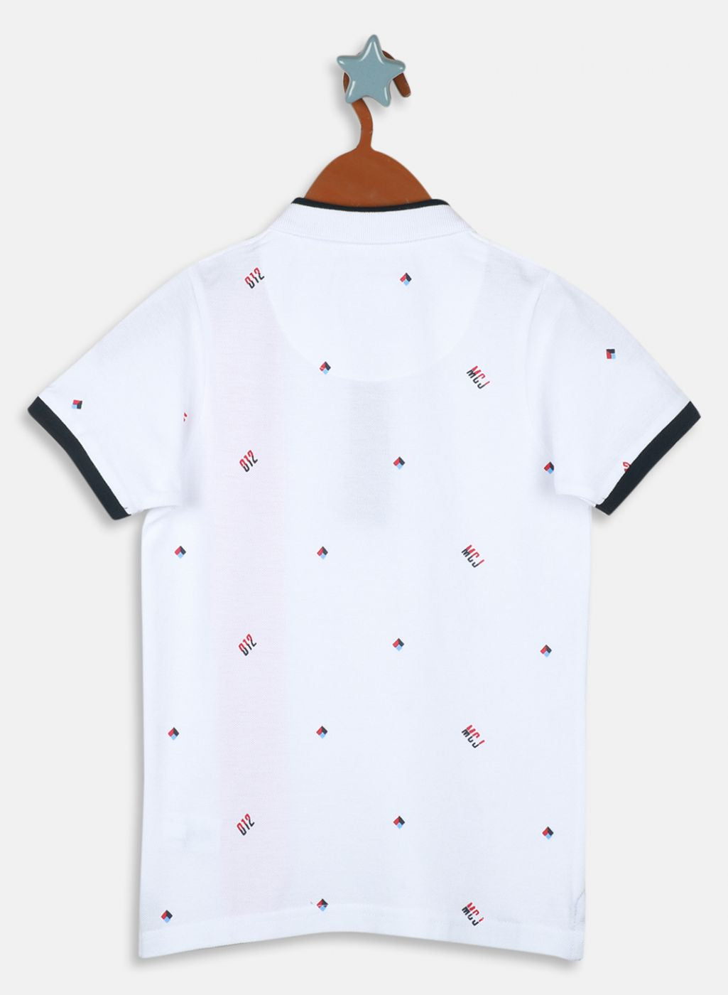 Boys White Printed T-Shirt