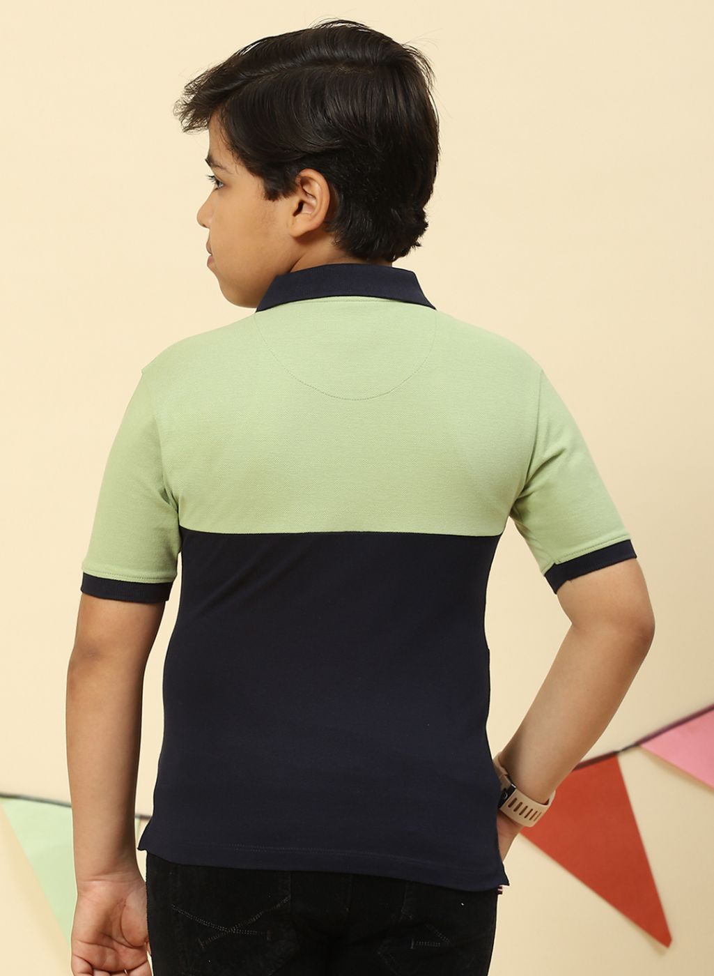 Boys Green Printed T-Shirt