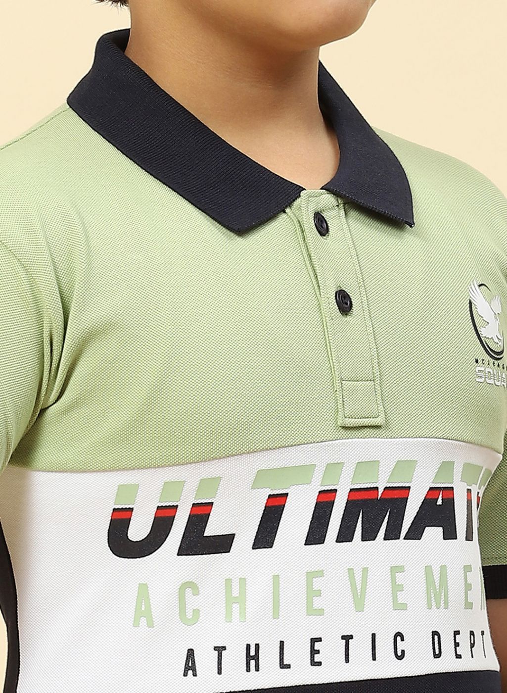 Boys Green Printed T-Shirt