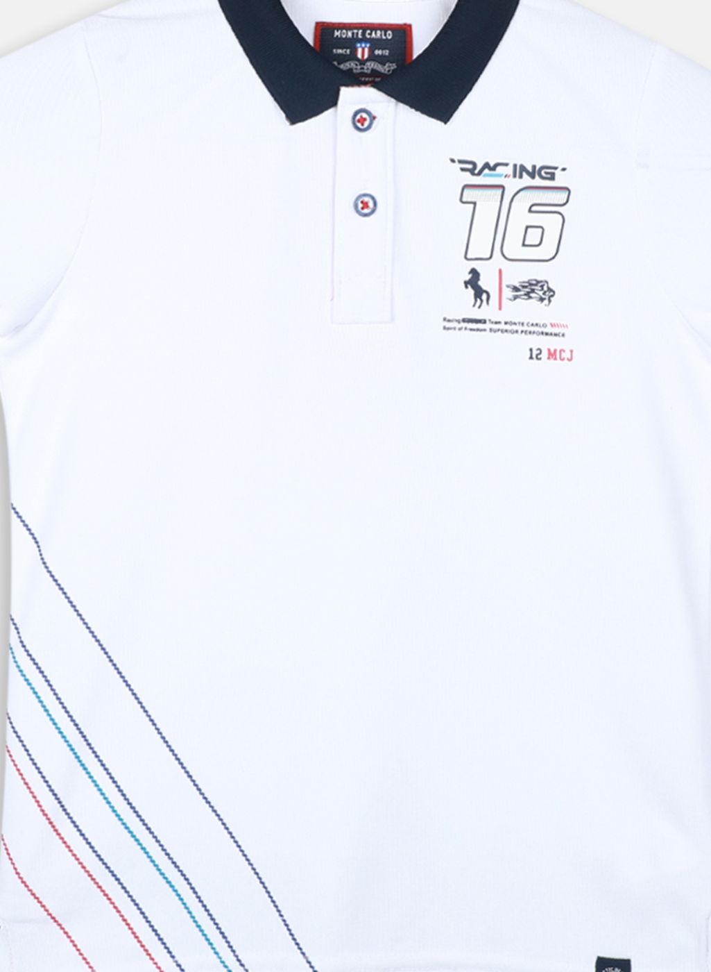 Boys White Printed T-Shirt