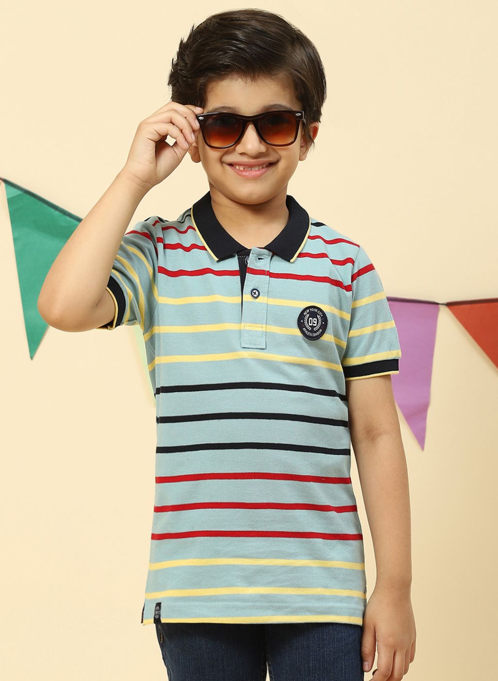 Boys Blue Stripe T-Shirt
