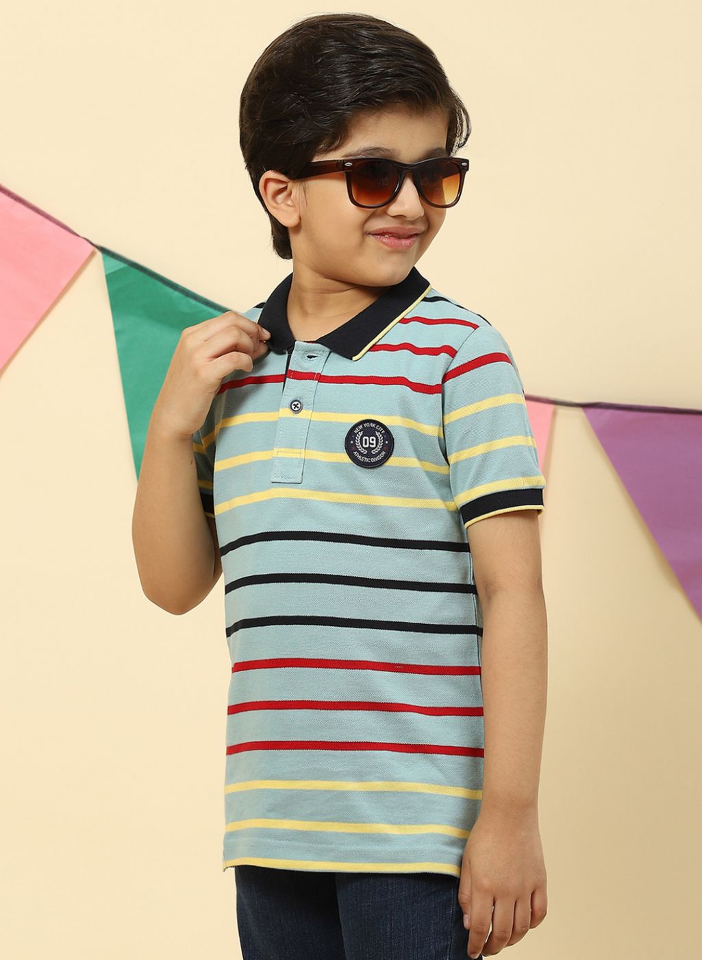 Boys Blue Stripe T-Shirt