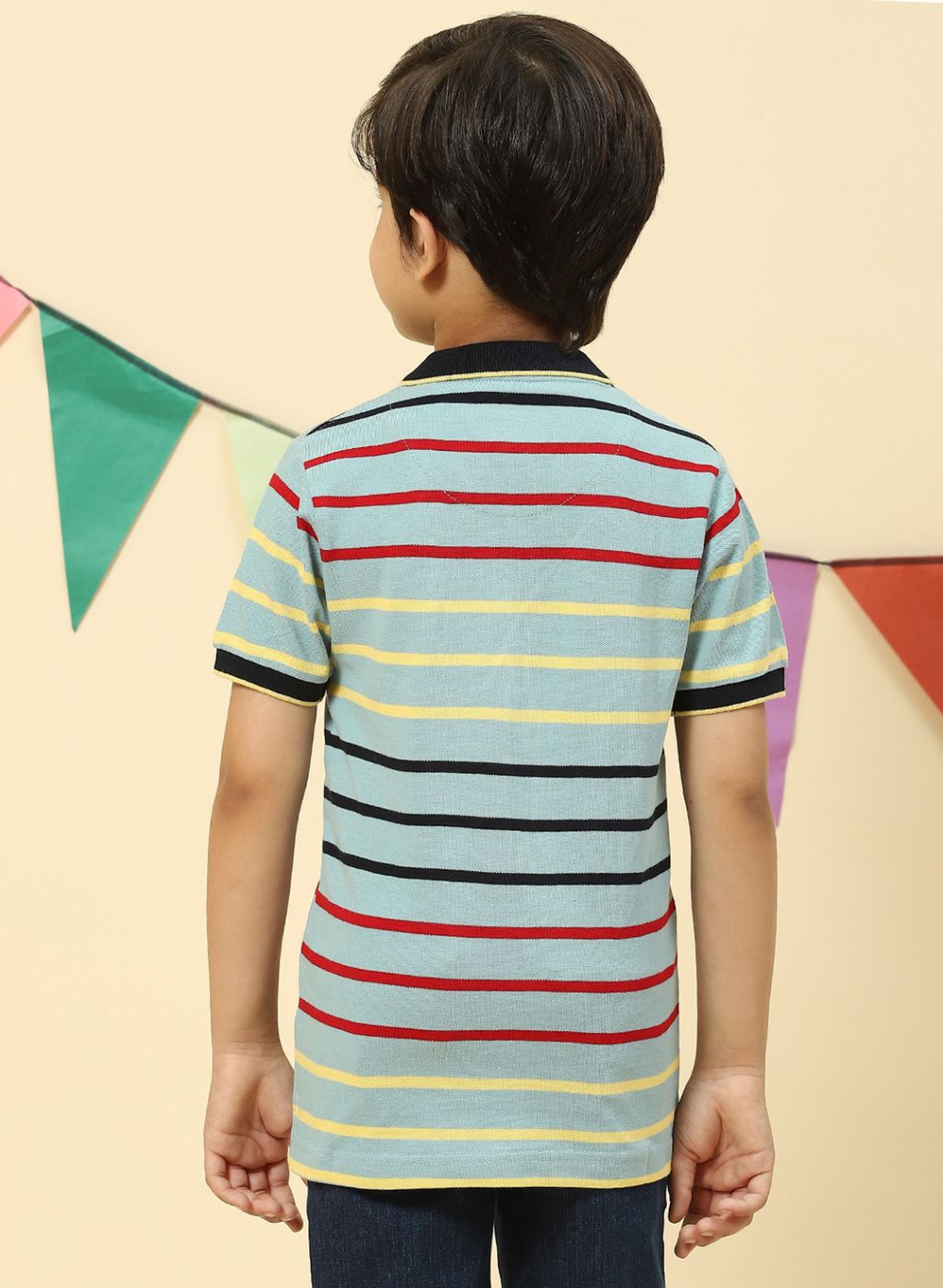 Boys Blue Stripe T-Shirt