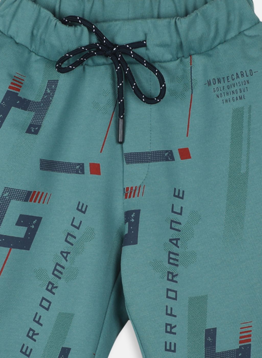 Boys Green Printed Bermuda