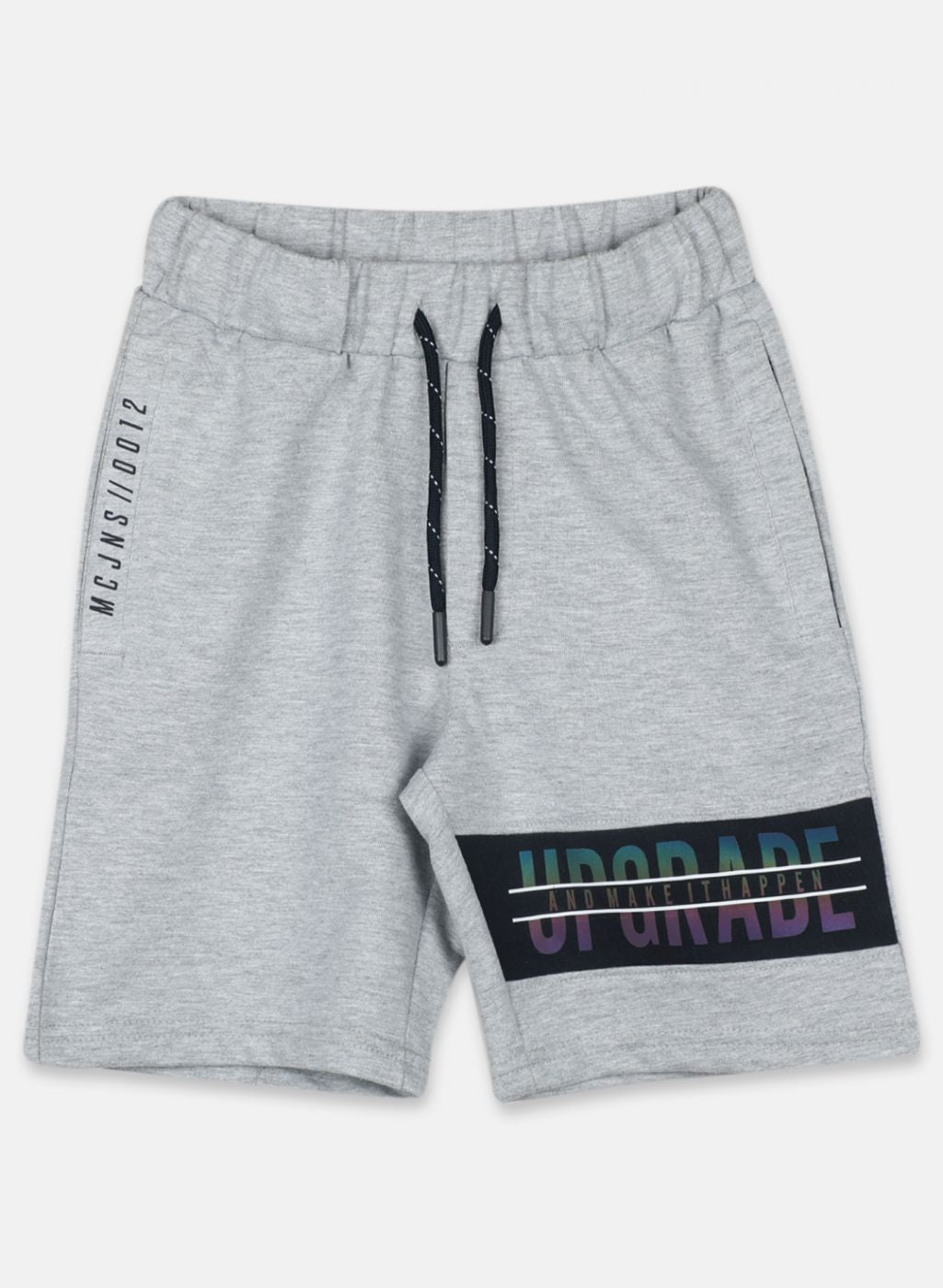 Boys Grey Printed Bermuda