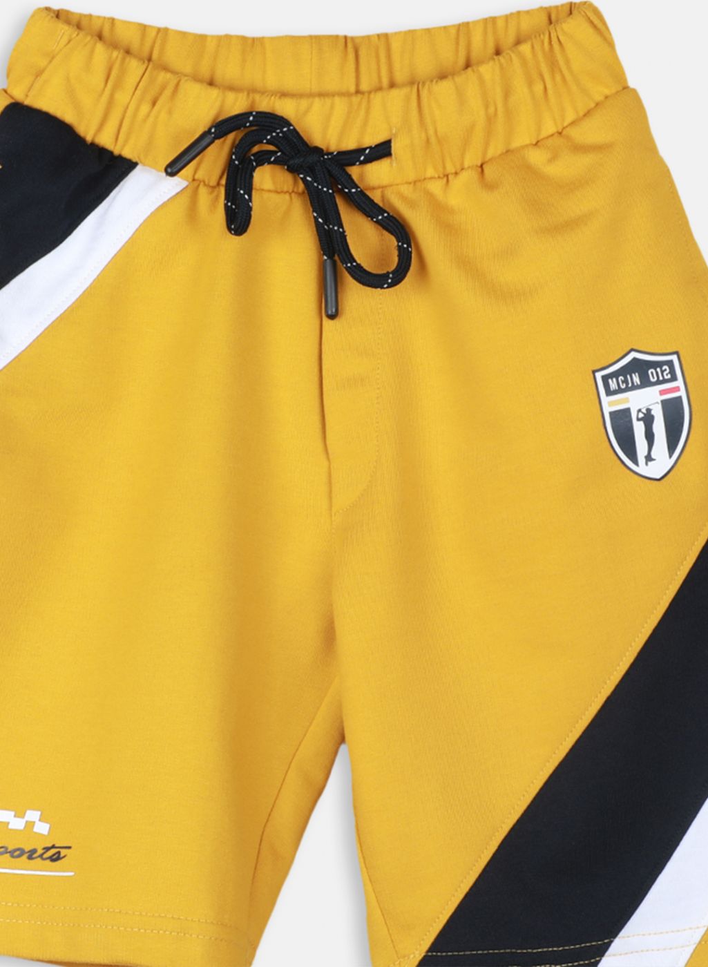 Boys Mustard Printed Bermuda