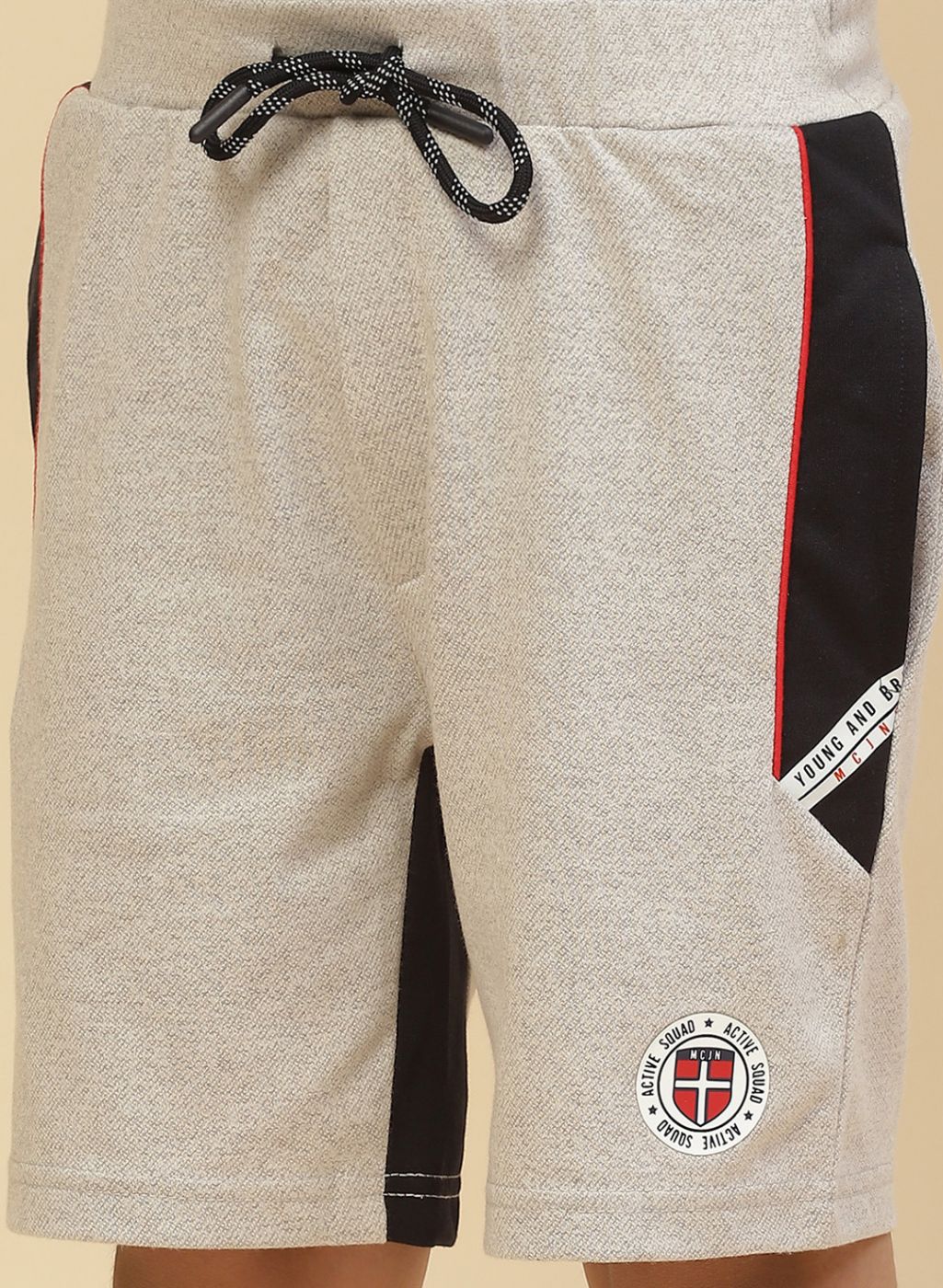 Boys Grey Printed Bermuda