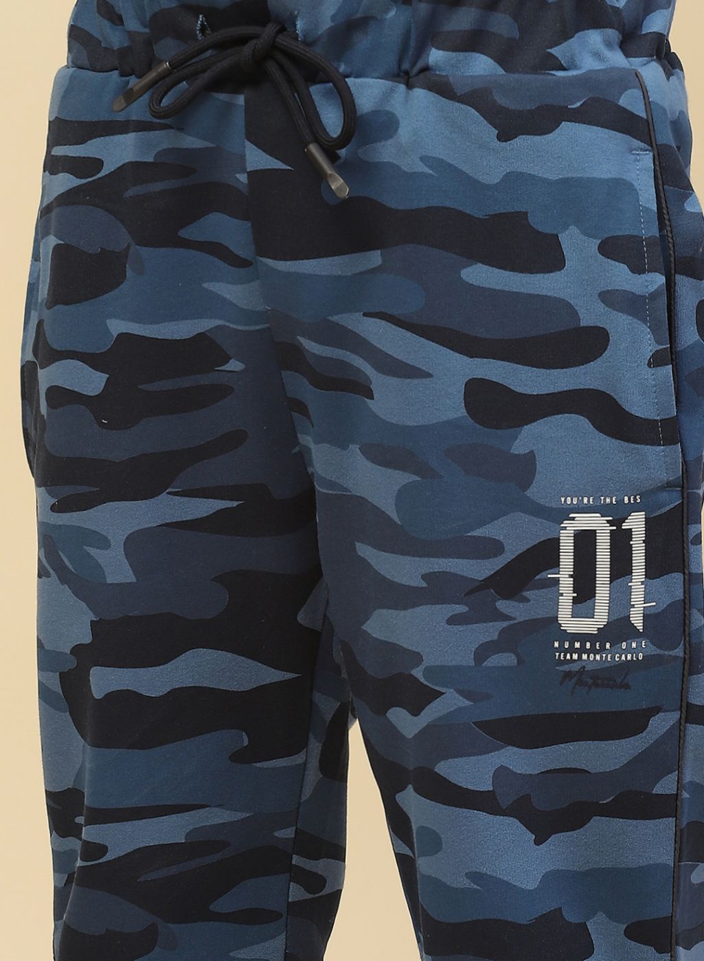 Boys Blue Printed Capri