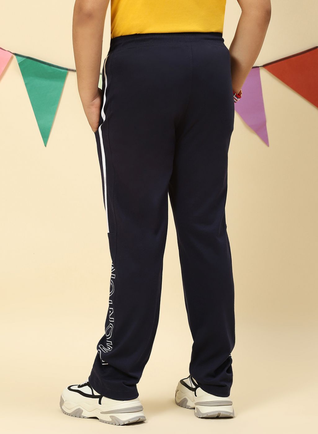 Boys NAvy Blue Regular Fit Lower