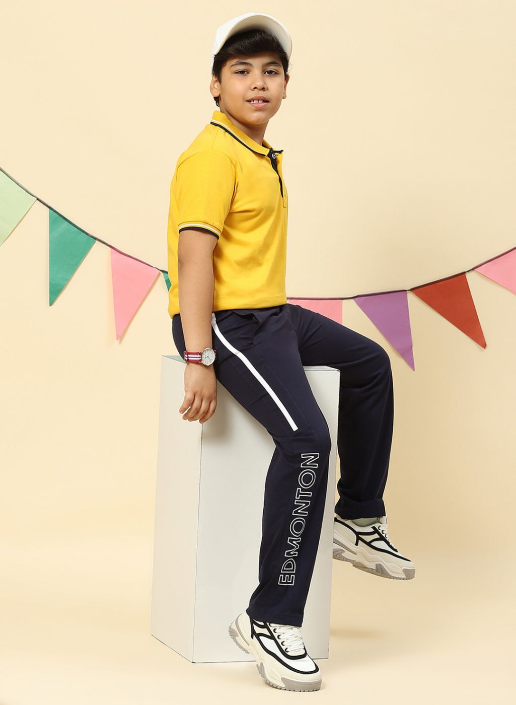 Boys NAvy Blue Regular Fit Lower