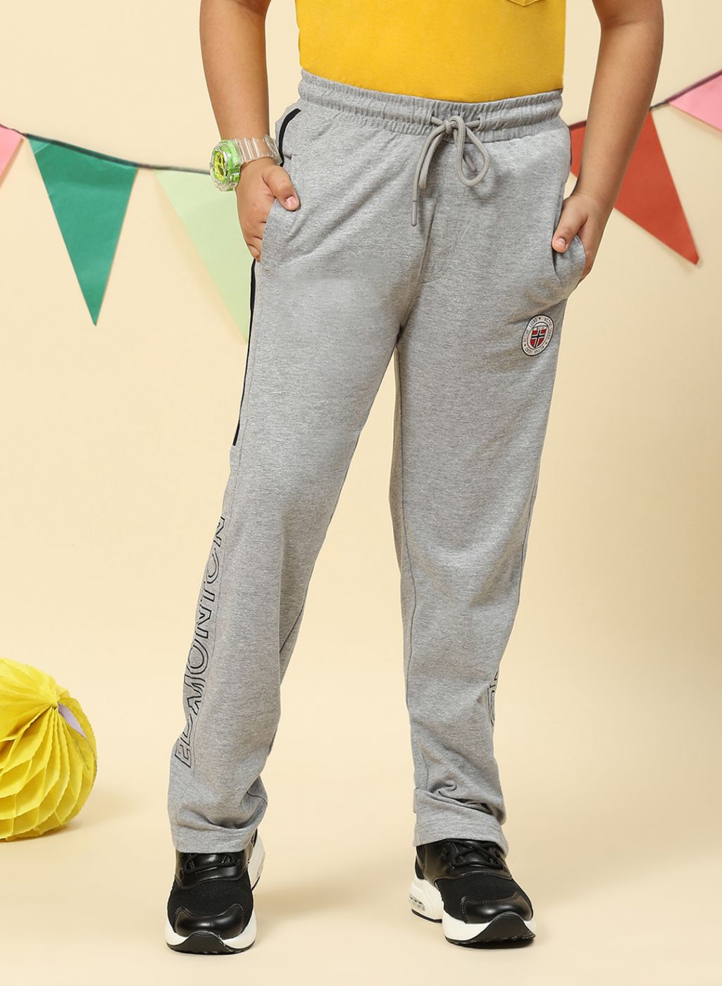 Boys Grey Regular Fit Lower