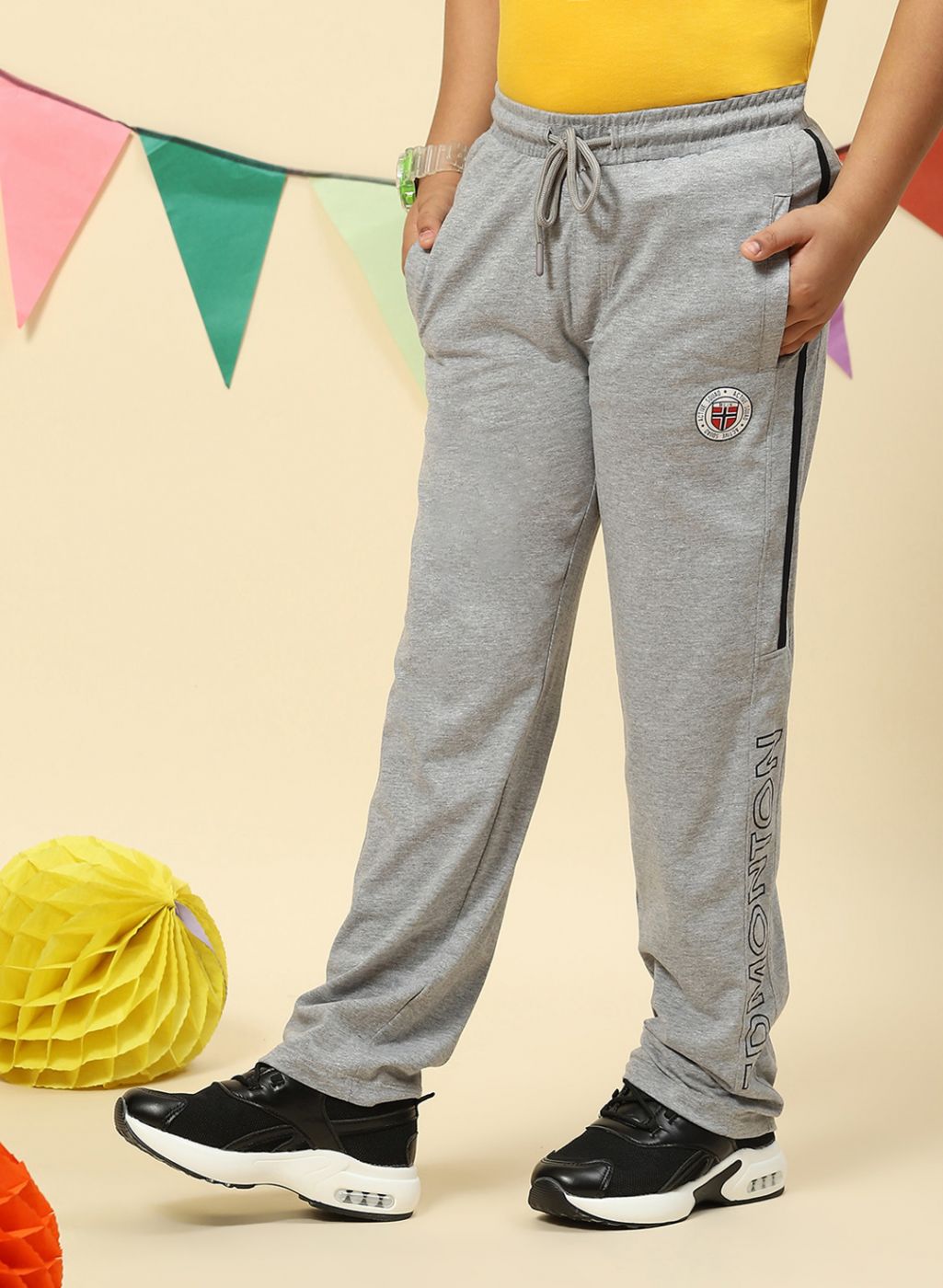 Boys Grey Regular Fit Lower