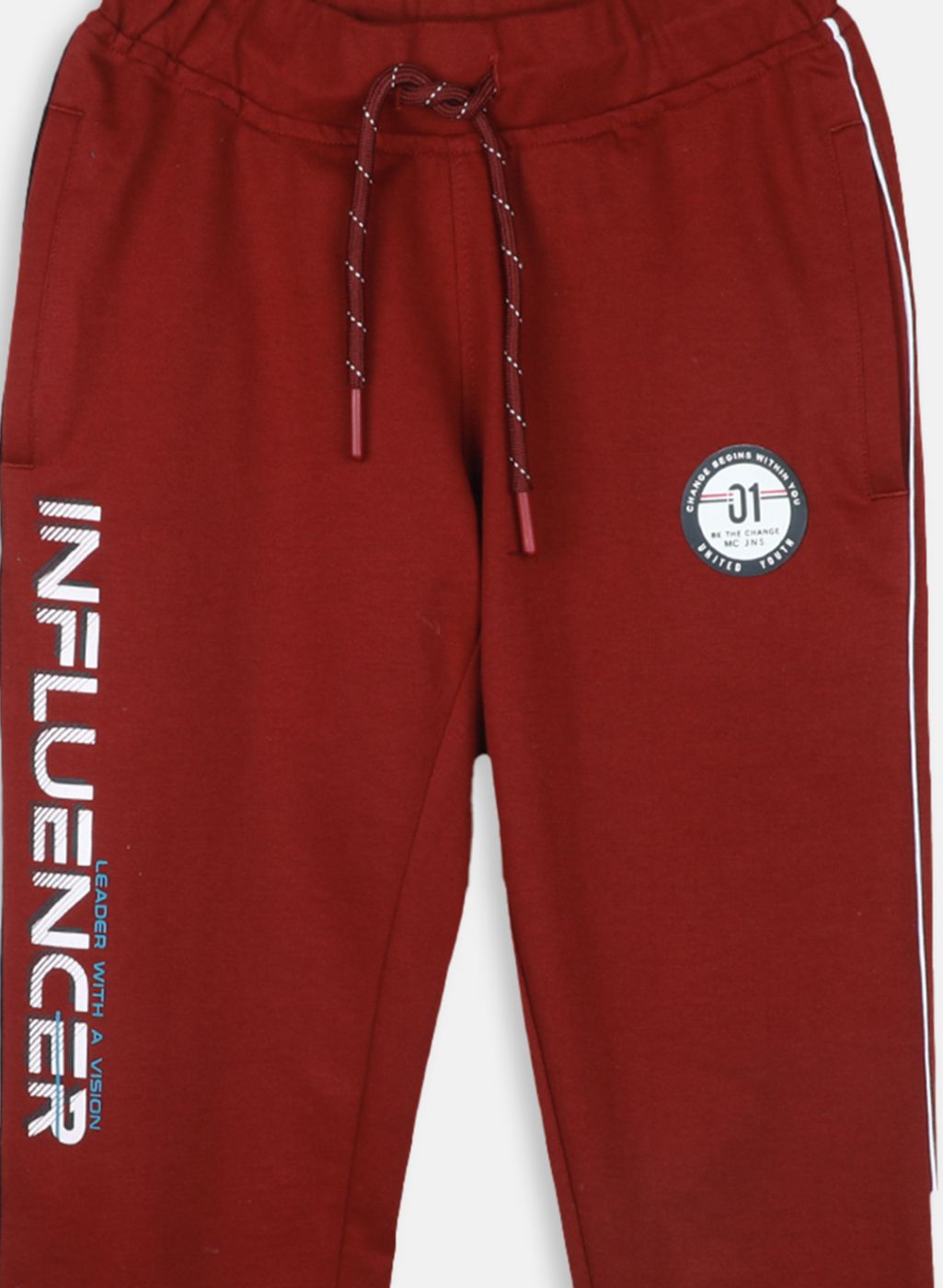 Boys Maroon Regular Fit Lower