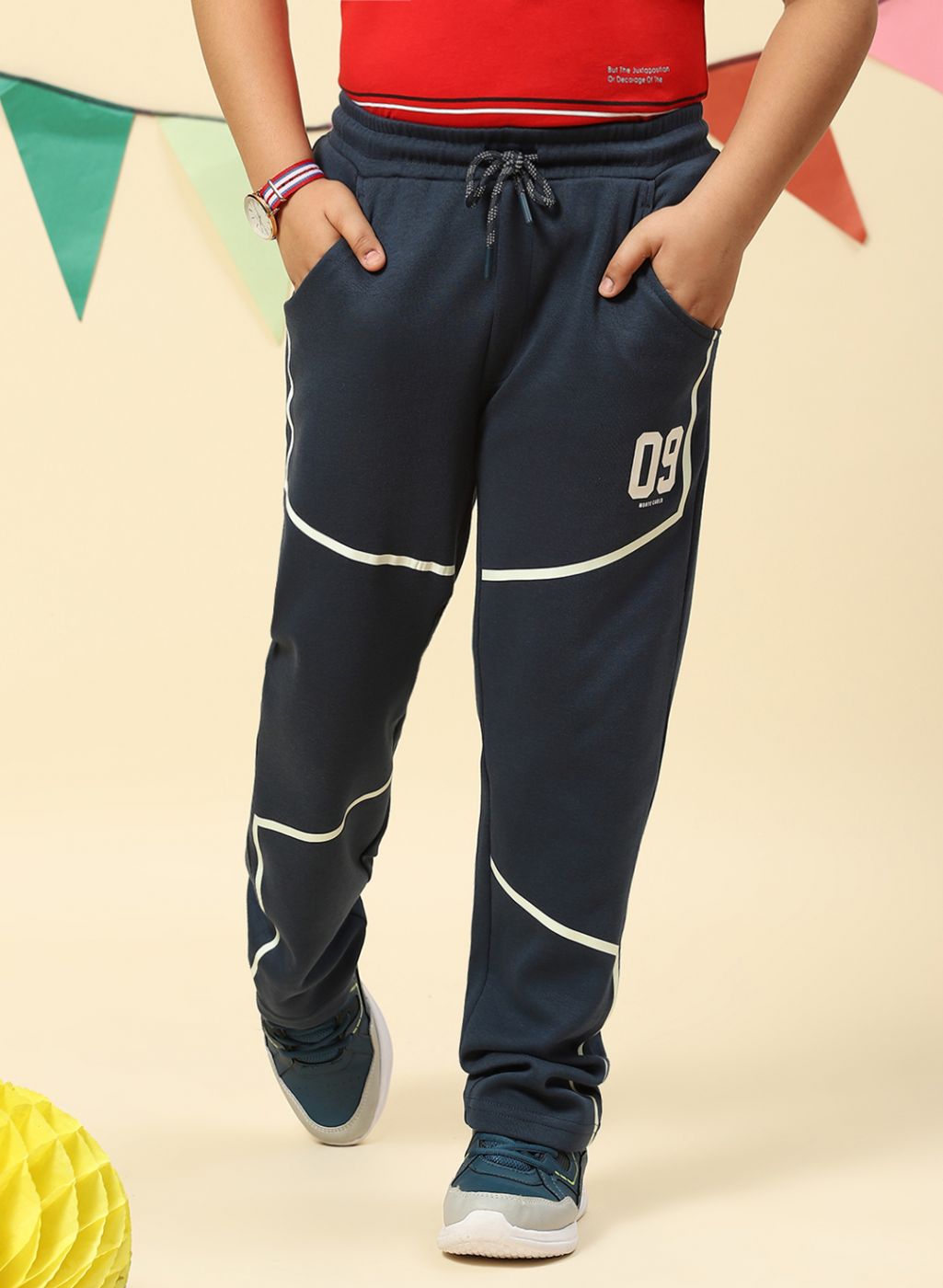 Boys Carbon Grey Regular Fit Lower