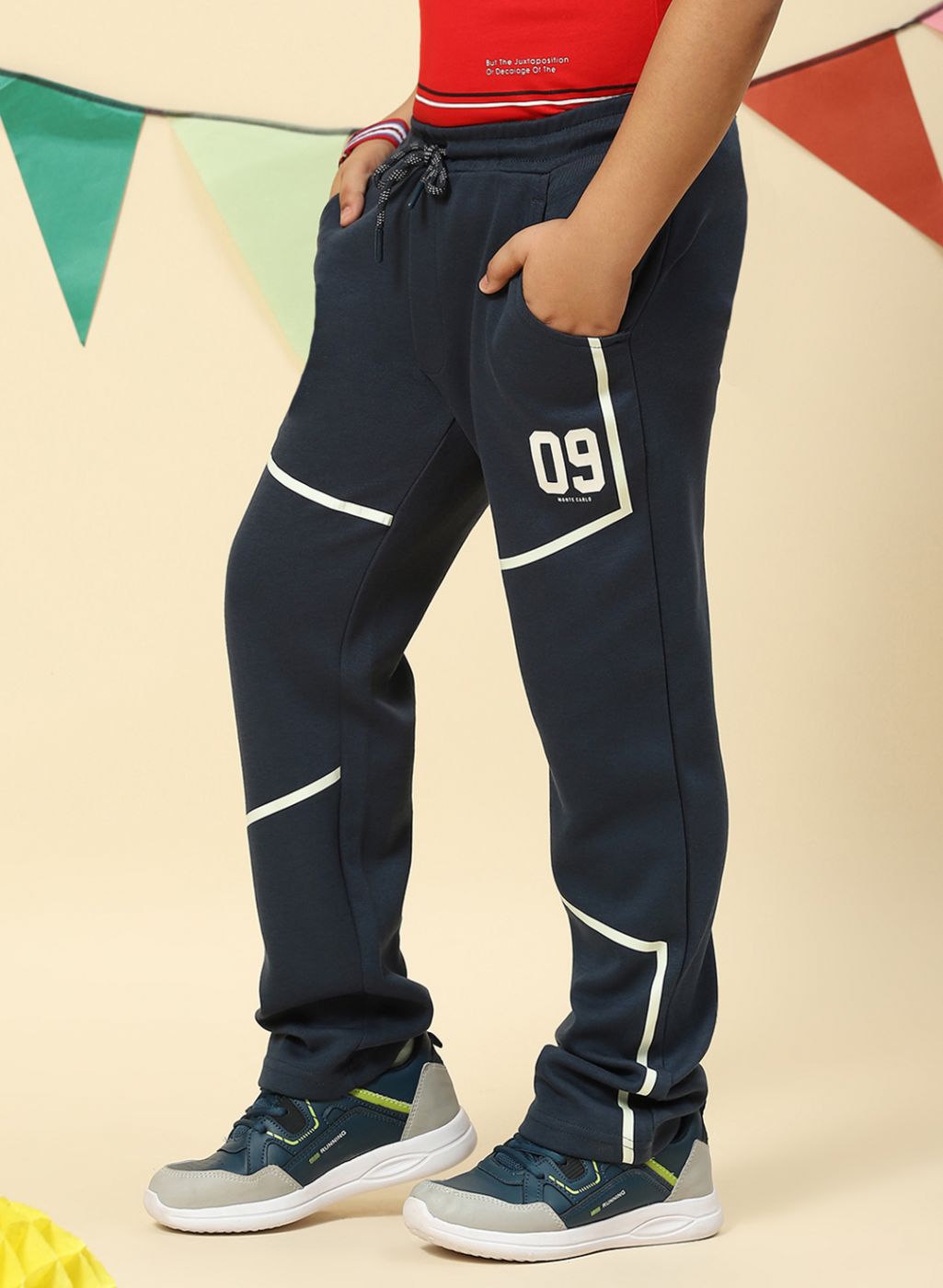 Boys Carbon Grey Regular Fit Lower