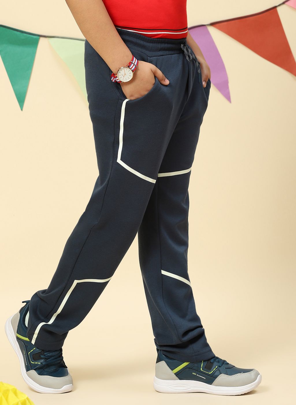 Boys Carbon Grey Regular Fit Lower