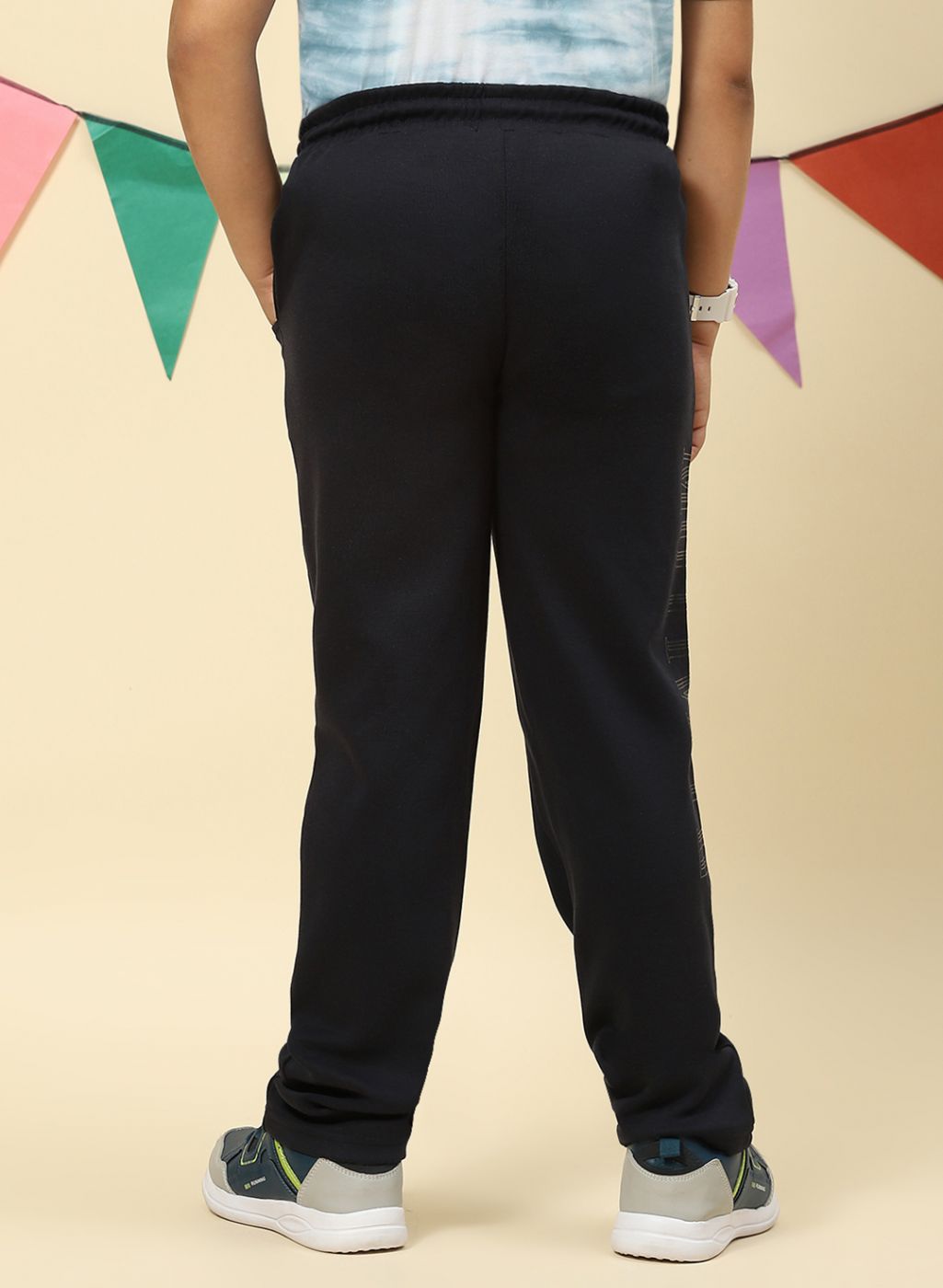 Boys NAvy Blue Regular Fit Lower