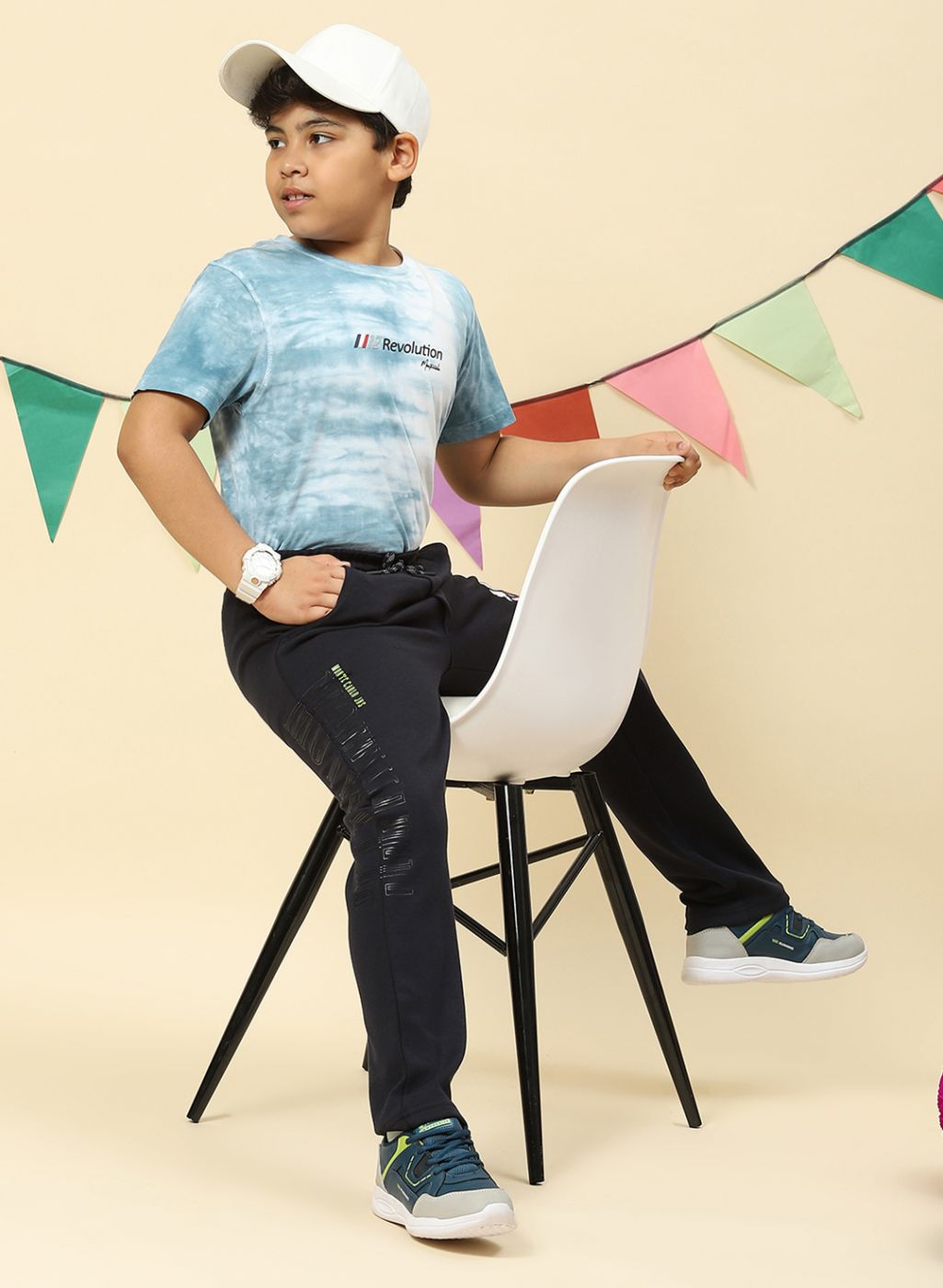 Boys NAvy Blue Regular Fit Lower