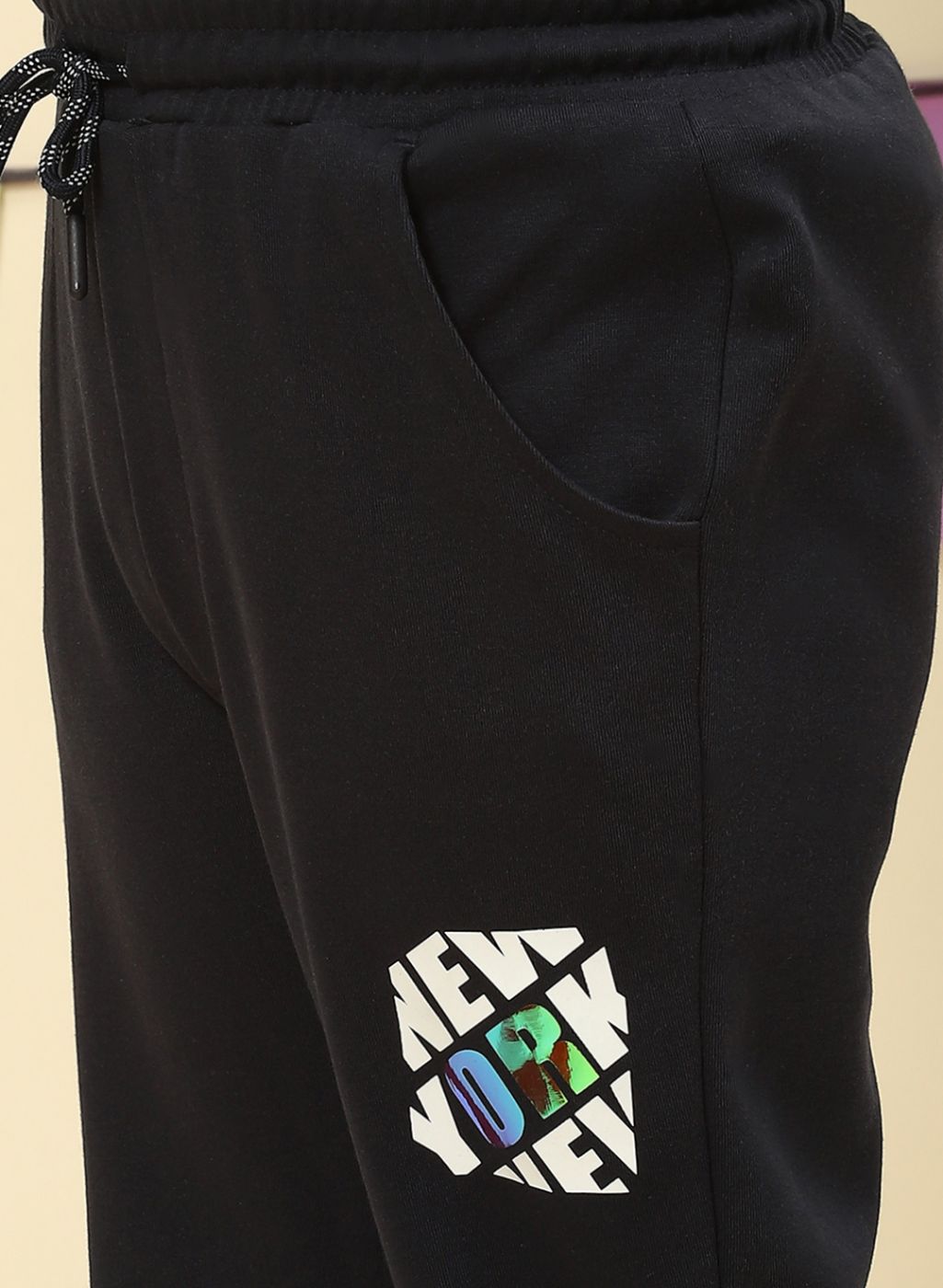 Boys NAvy Blue Regular Fit Lower