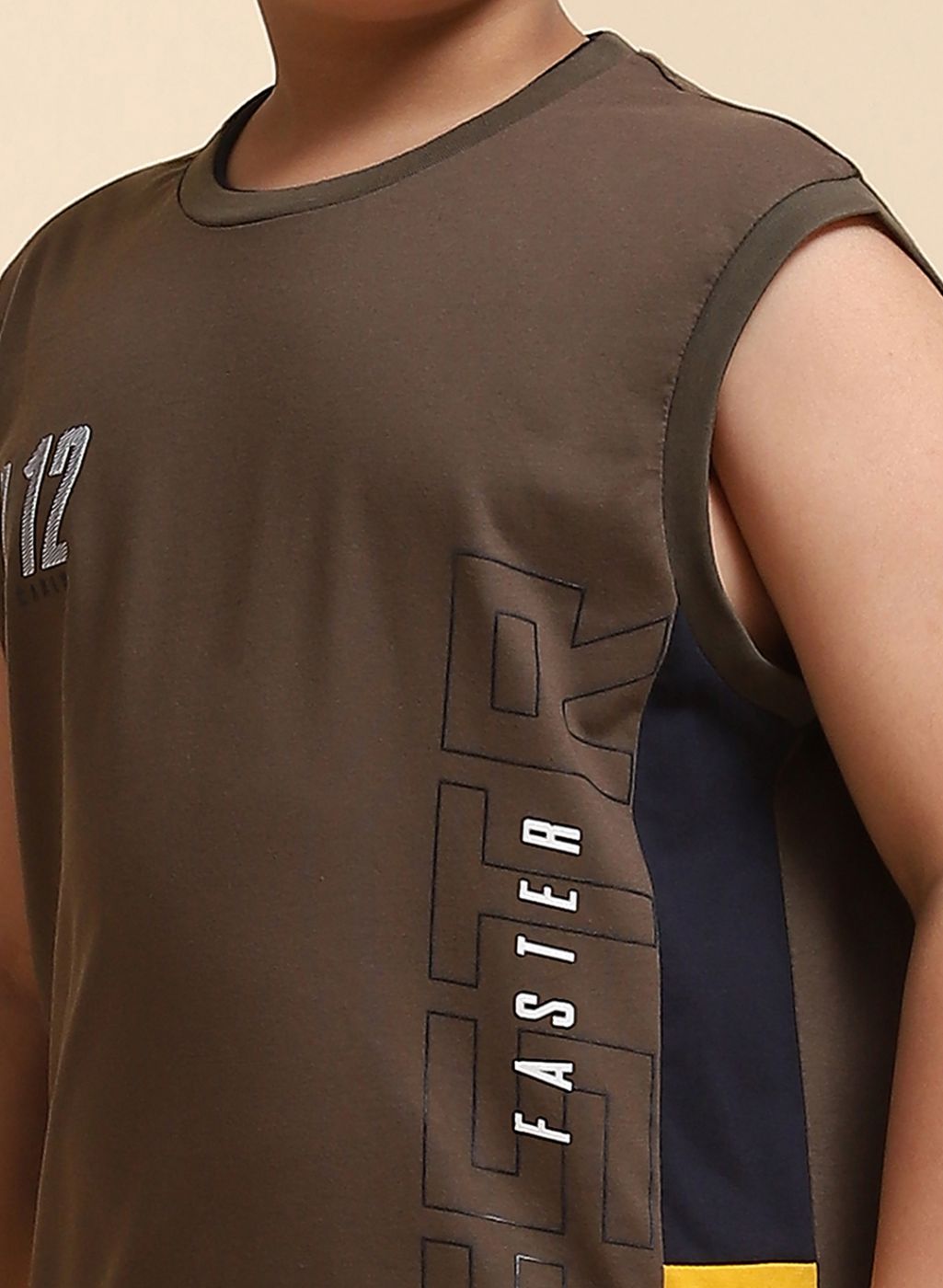 Boys Olive Printed Sandow Set