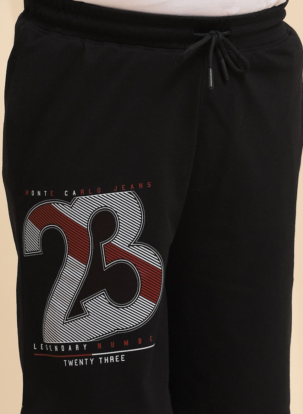 Boys White & Black Printed Bermuda Set