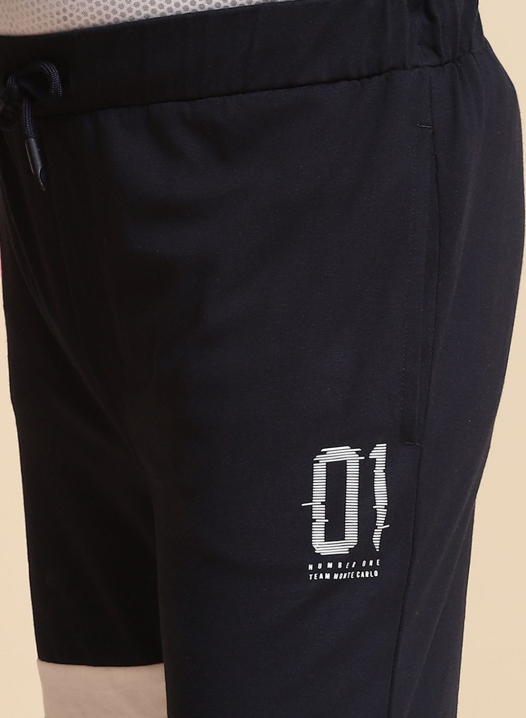 Boys Green & NAvy Blue Printed Bermuda Set