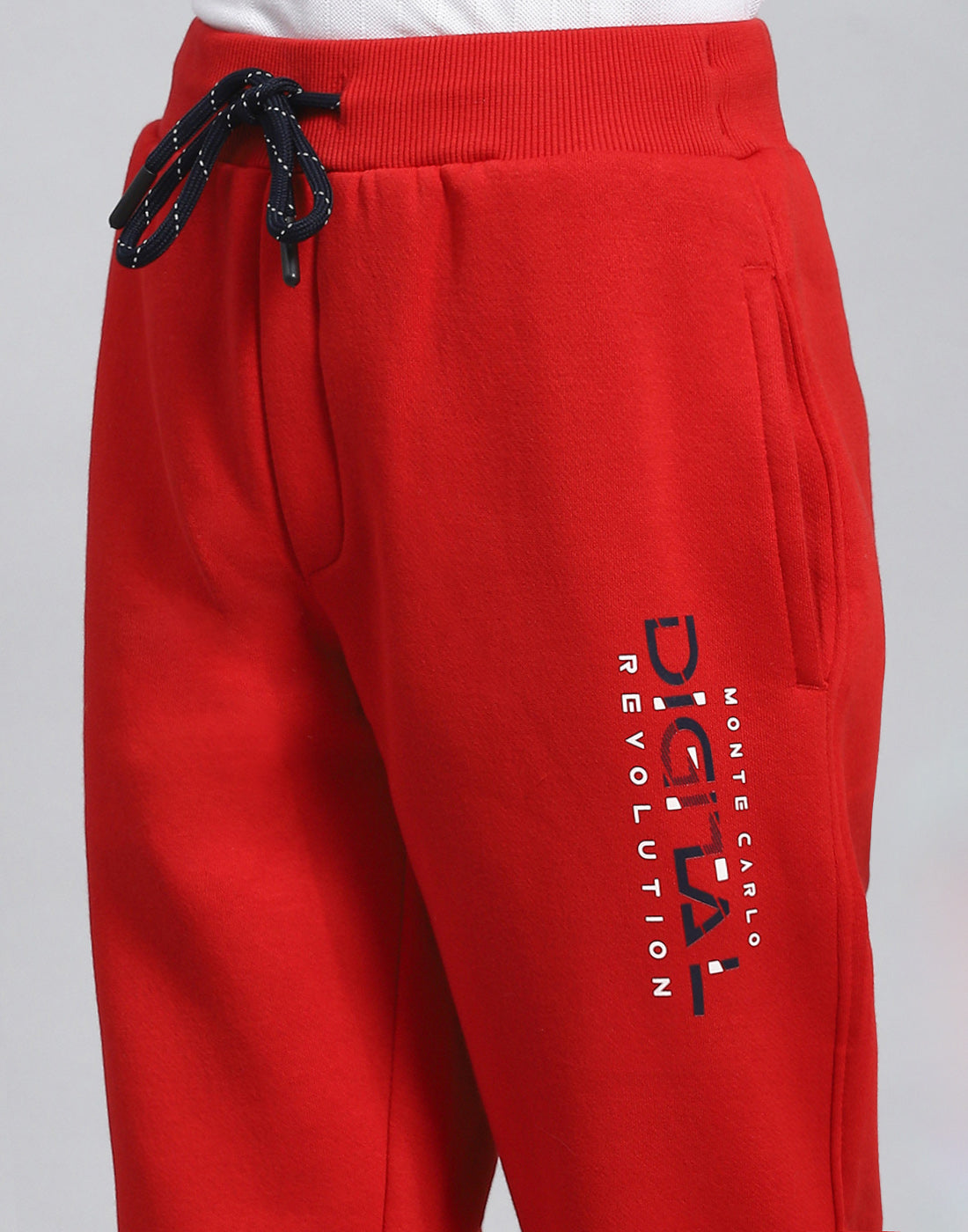 Boys Red Solid Regular Fit Lower